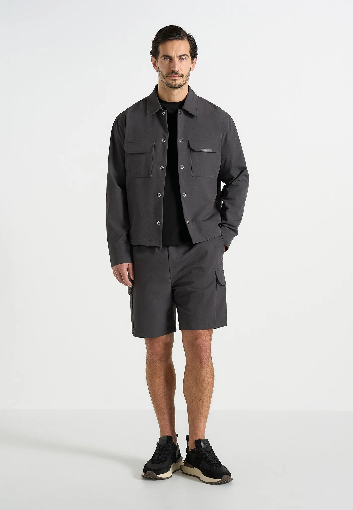 Dimitri - Technical Cargo Shorts - Charcoal sold by Maniere De Voir product image thumbnail 2