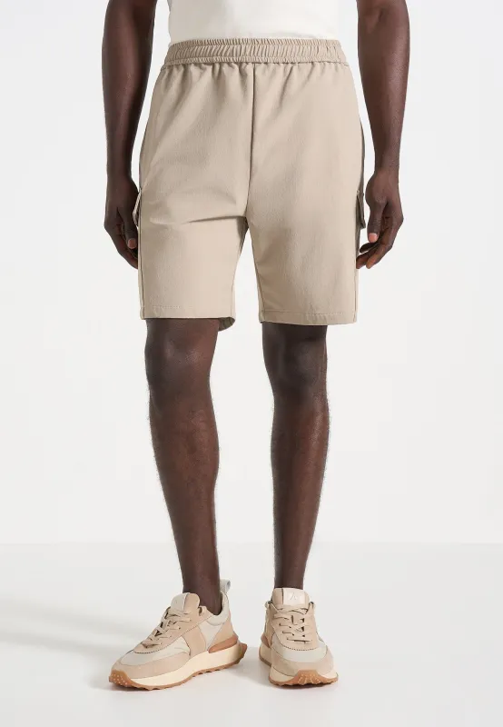 Dimitri - Technical Cargo Shorts - Taupe sold by Maniere De Voir