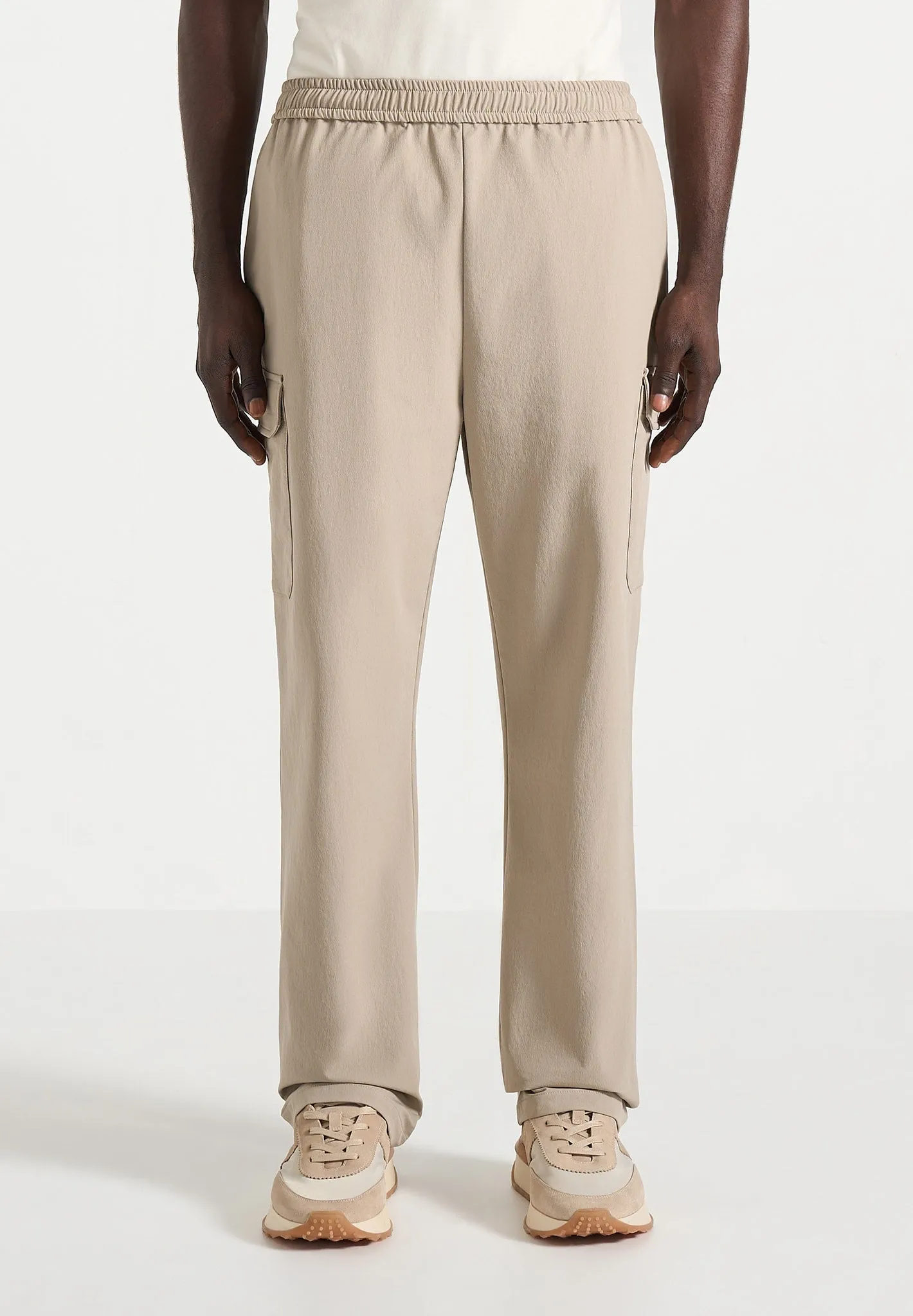 Rayan - Technical Cargo Trousers - Taupe sold by Maniere De Voir