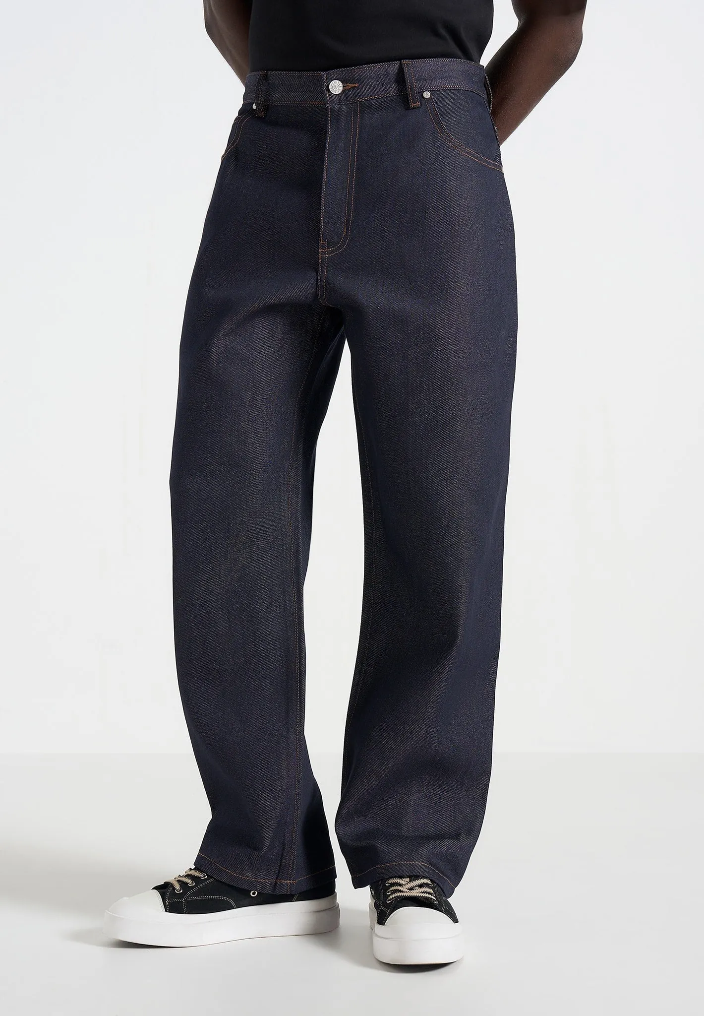 DN002 - Relaxed Fit Jeans - Indigo sold by Maniere De Voir product image thumbnail 3
