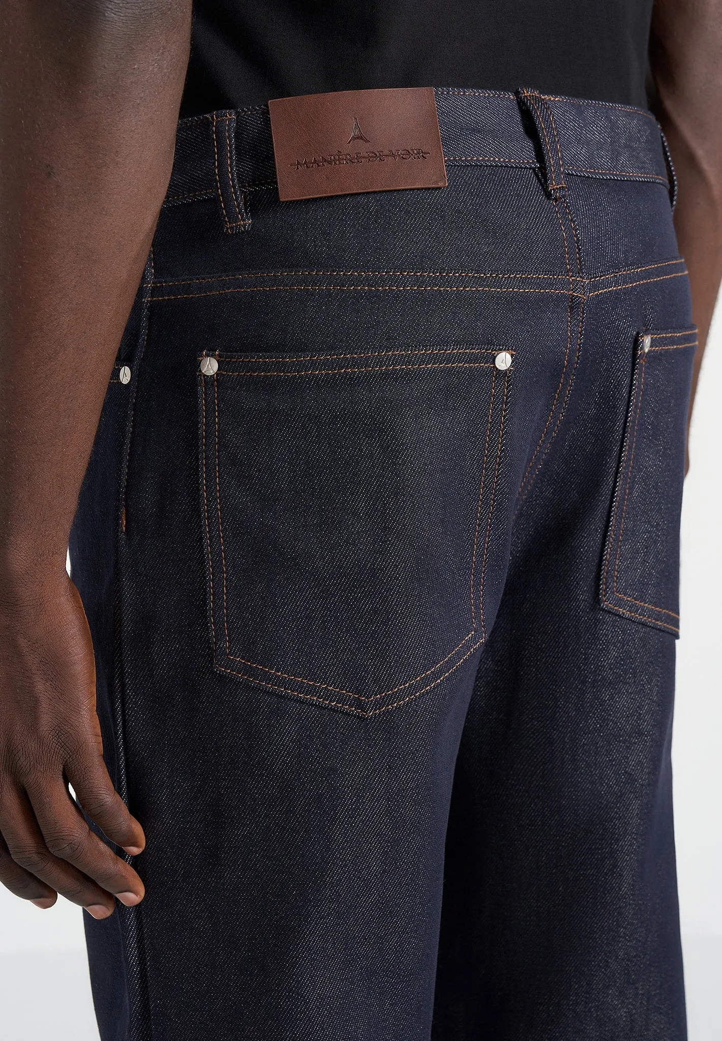DN002 - Relaxed Fit Jeans - Indigo sold by Maniere De Voir product image thumbnail 4
