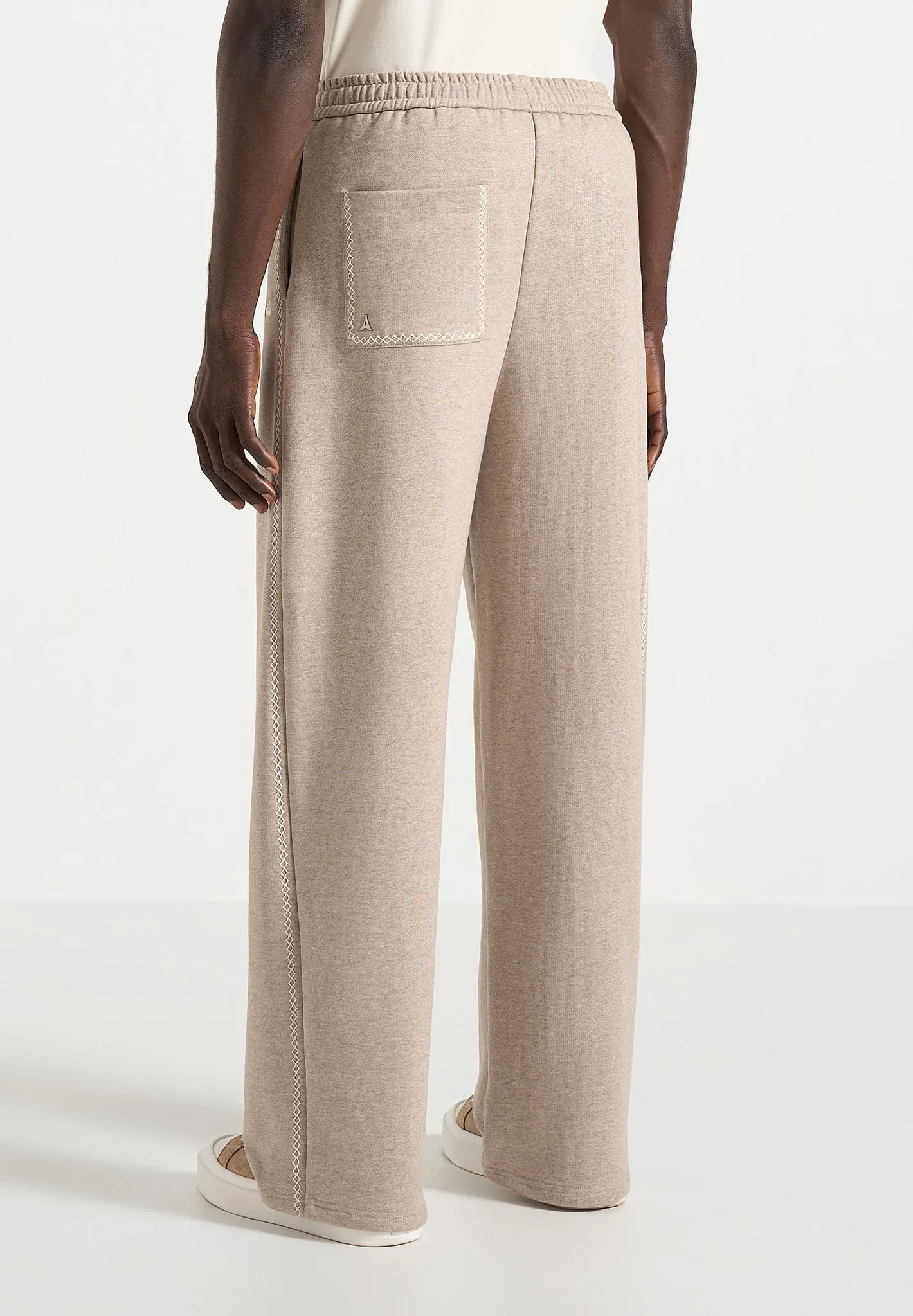 Morgan - Unisex Whipstitch Wide Leg Jogger - Taupe sold by Maniere De Voir product image thumbnail 5
