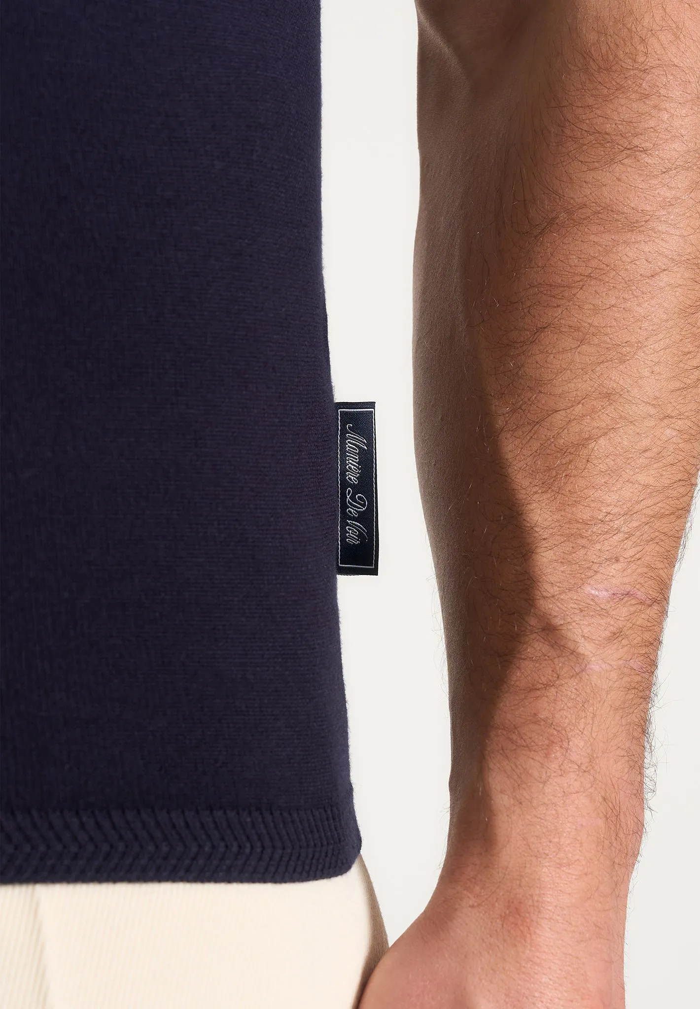 Enzo - Colour Block Polo Top - Navy sold by Maniere De Voir product image thumbnail 4