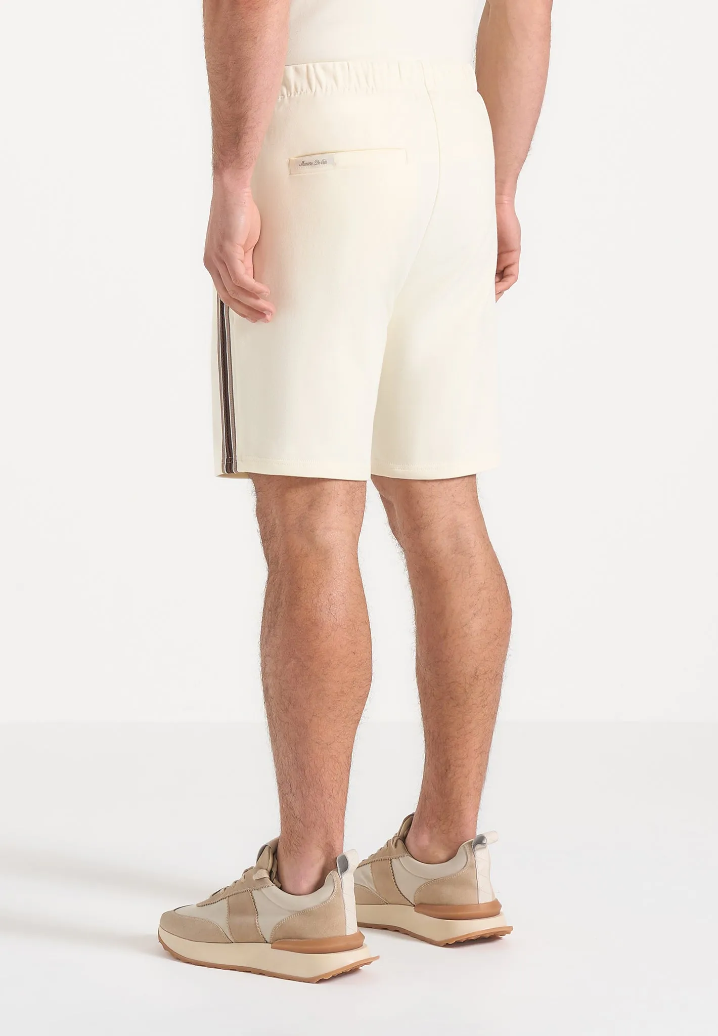 Taylor - Taped Cotton Shorts - Cream sold by Maniere De Voir product image thumbnail 3