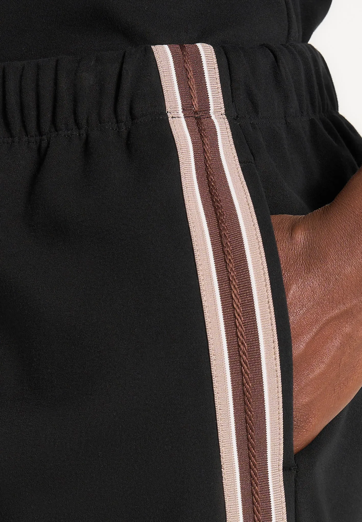 Taylor - Taped Cotton Shorts - Black sold by Maniere De Voir product image thumbnail 4