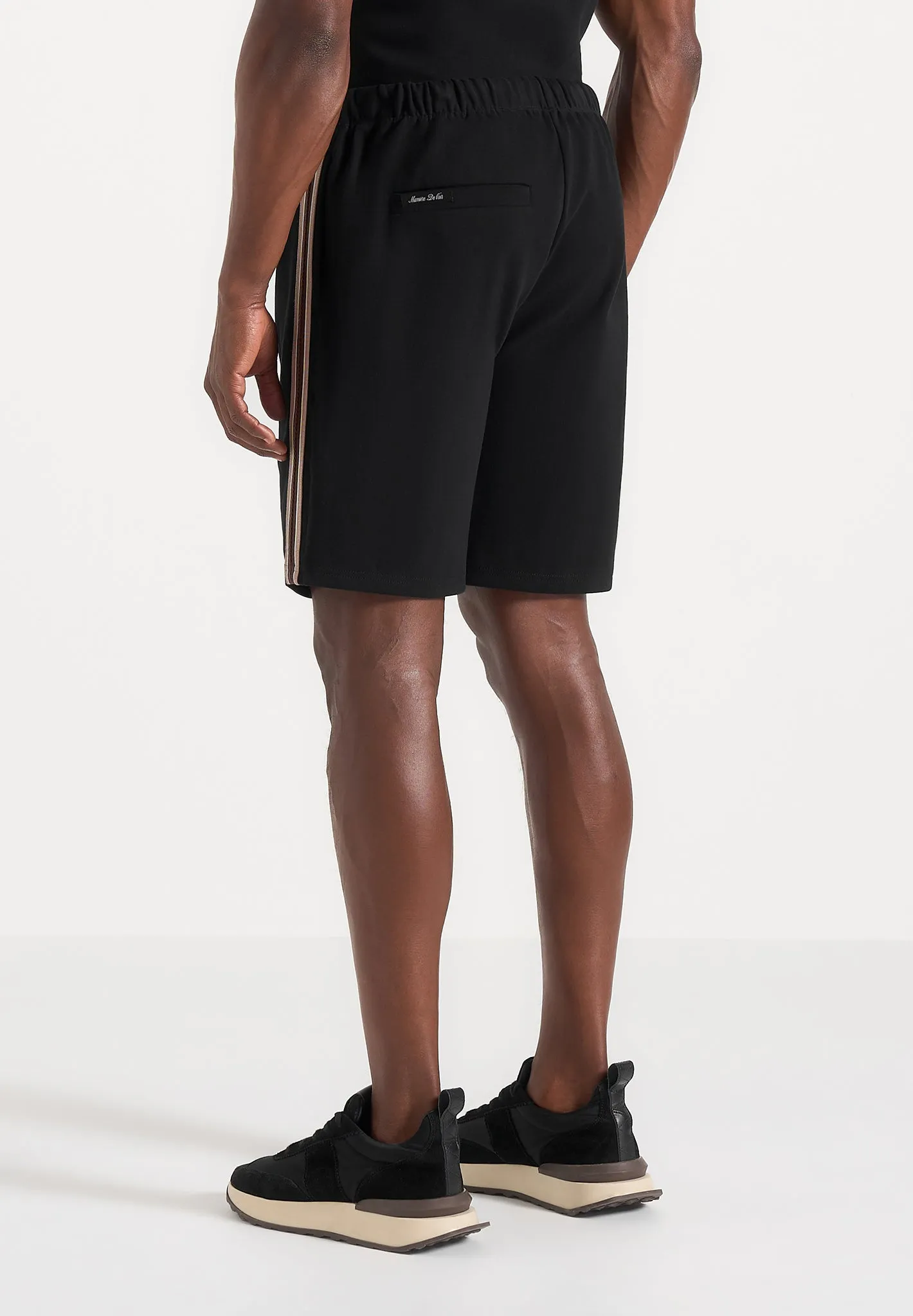 Taylor - Taped Cotton Shorts - Black sold by Maniere De Voir product image thumbnail 3