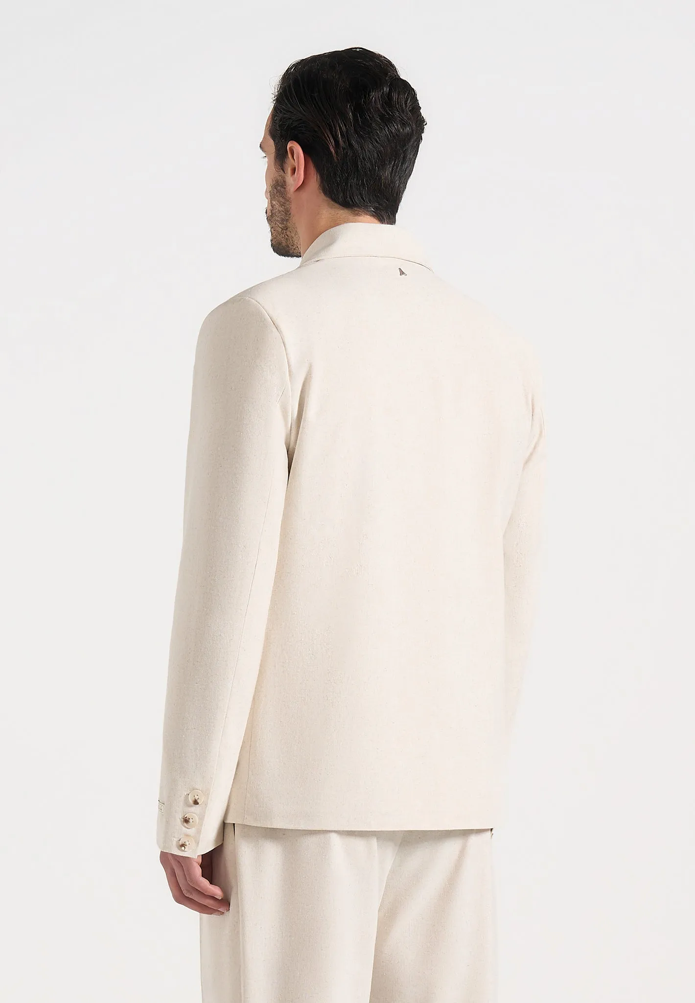 Didier - Double Breasted Linen Jacket - Natural sold by Maniere De Voir product image thumbnail 3