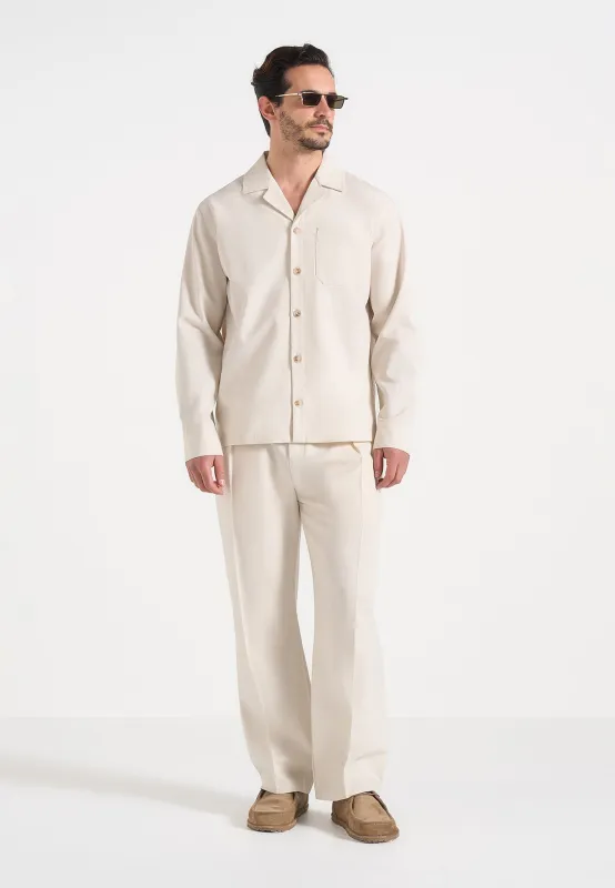 Constant - Linen Long Sleeve Shirt - Natural made by Maniere De Voir