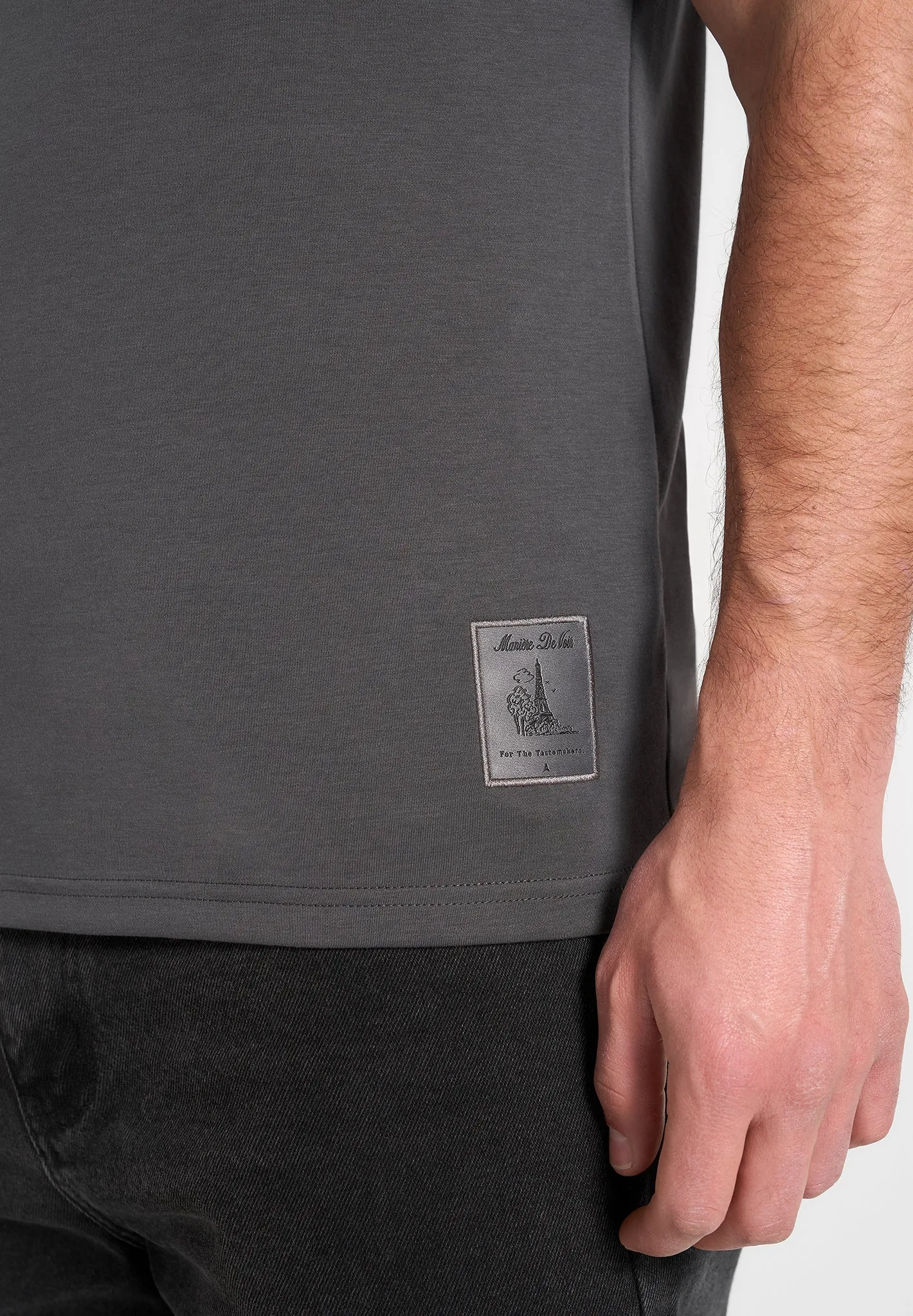 TS003 - Fitted Luxe T-Shirt - Charcoal Grey sold by Maniere De Voir product image thumbnail 4