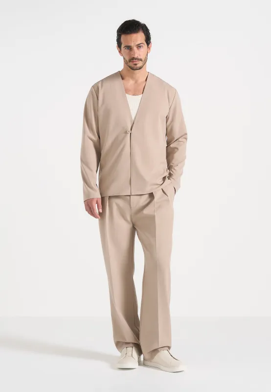Axel - Minimal Kimono Blazer - Beige made by Maniere De Voir