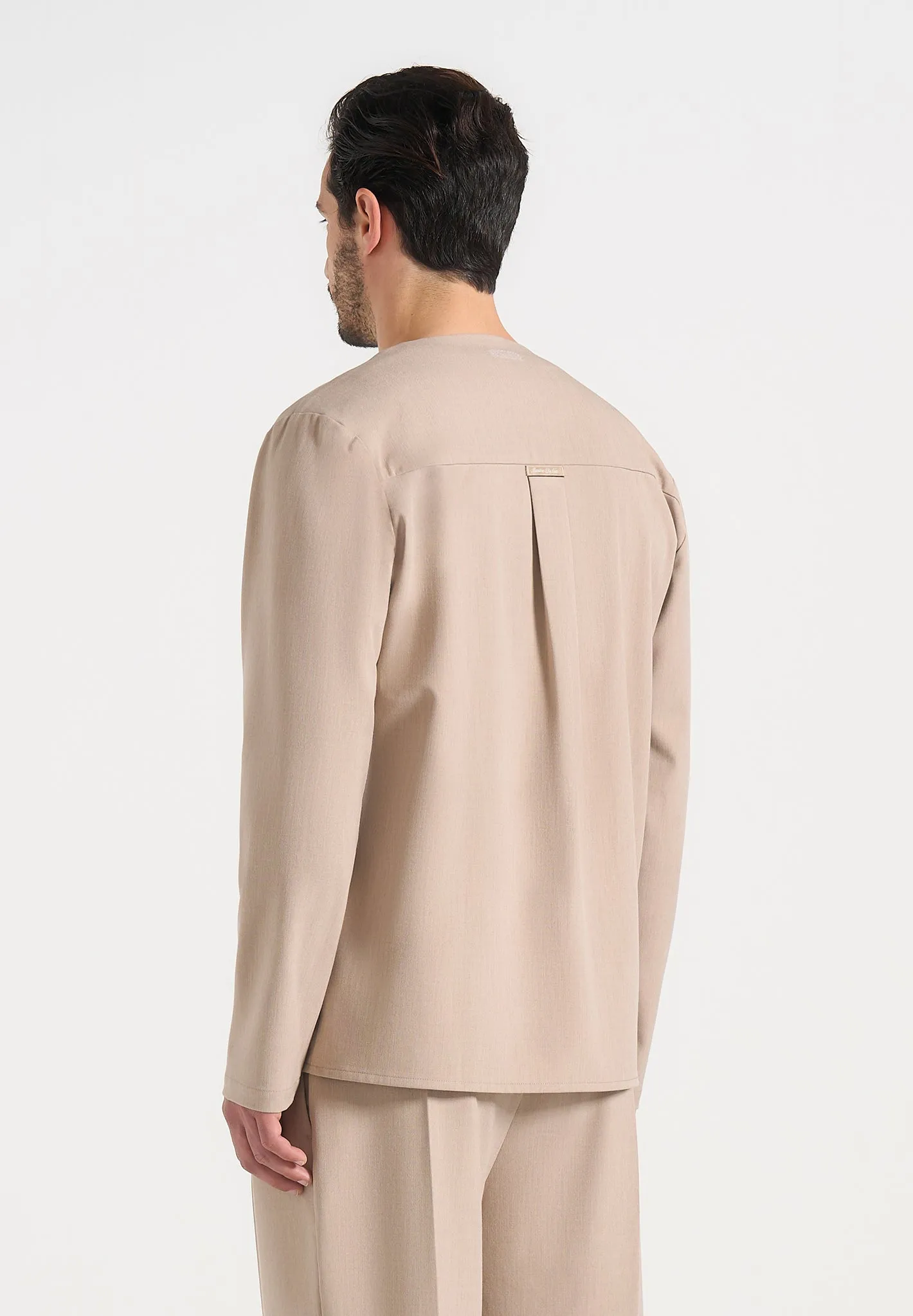 Axel - Minimal Kimono Blazer - Beige sold by Maniere De Voir product image thumbnail 3