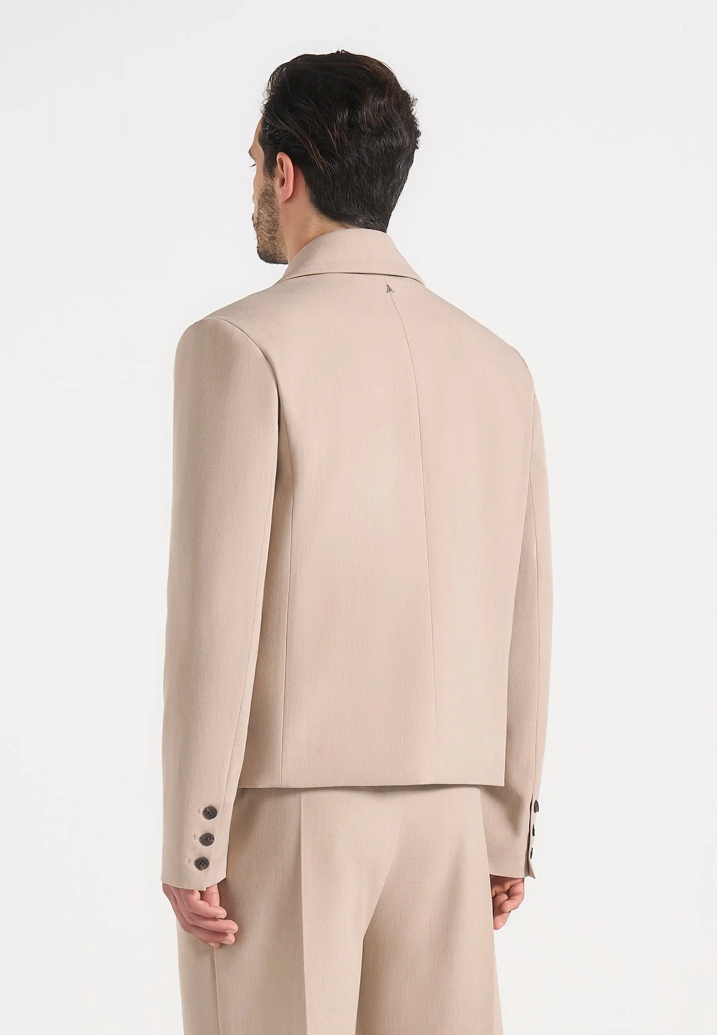 Silas - Tailored Cropped Blazer - Beige sold by Maniere De Voir product image thumbnail 3