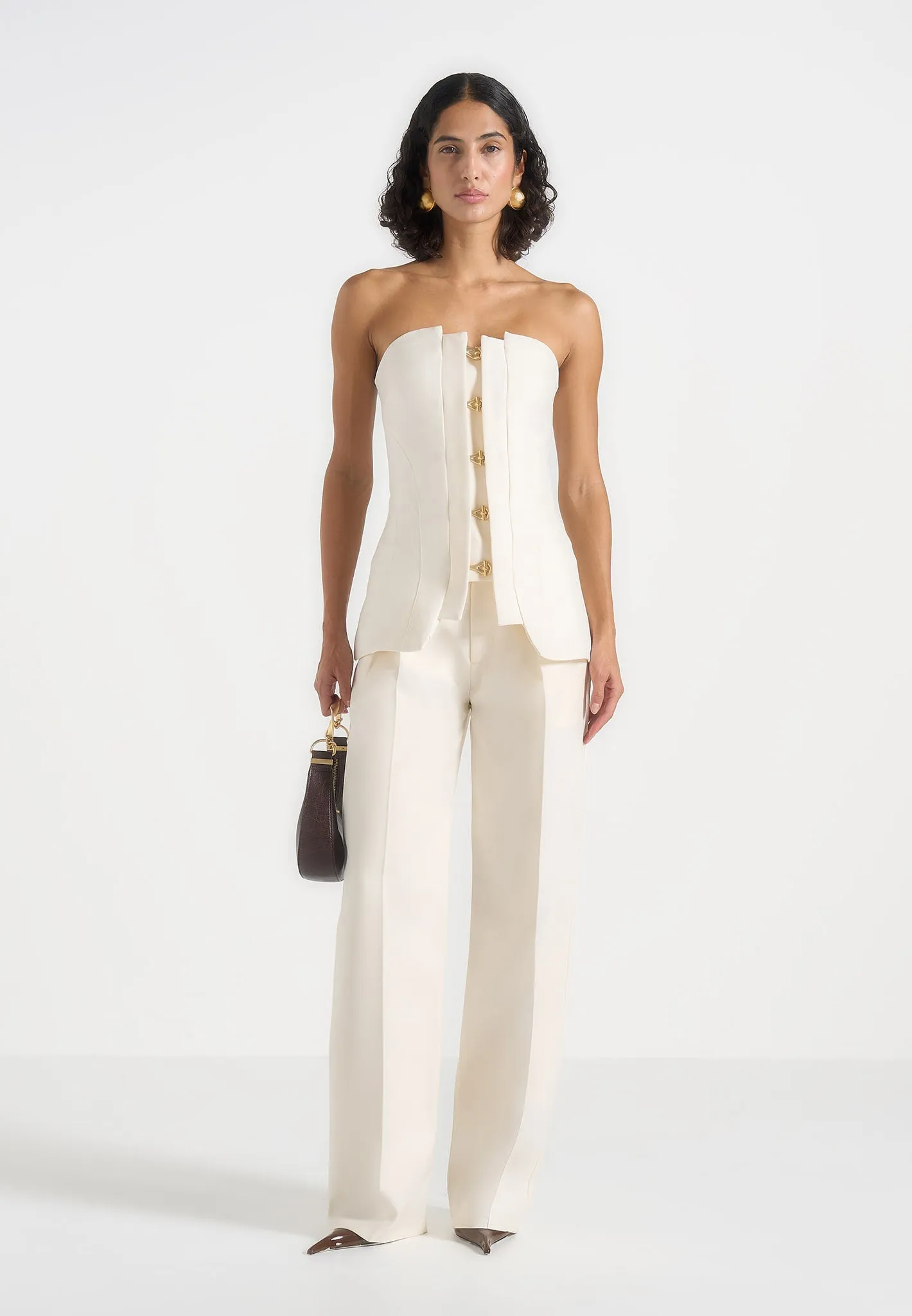 Viviane - Clasp Detail Bandeau Top - Off White sold by Maniere De Voir product image thumbnail 2