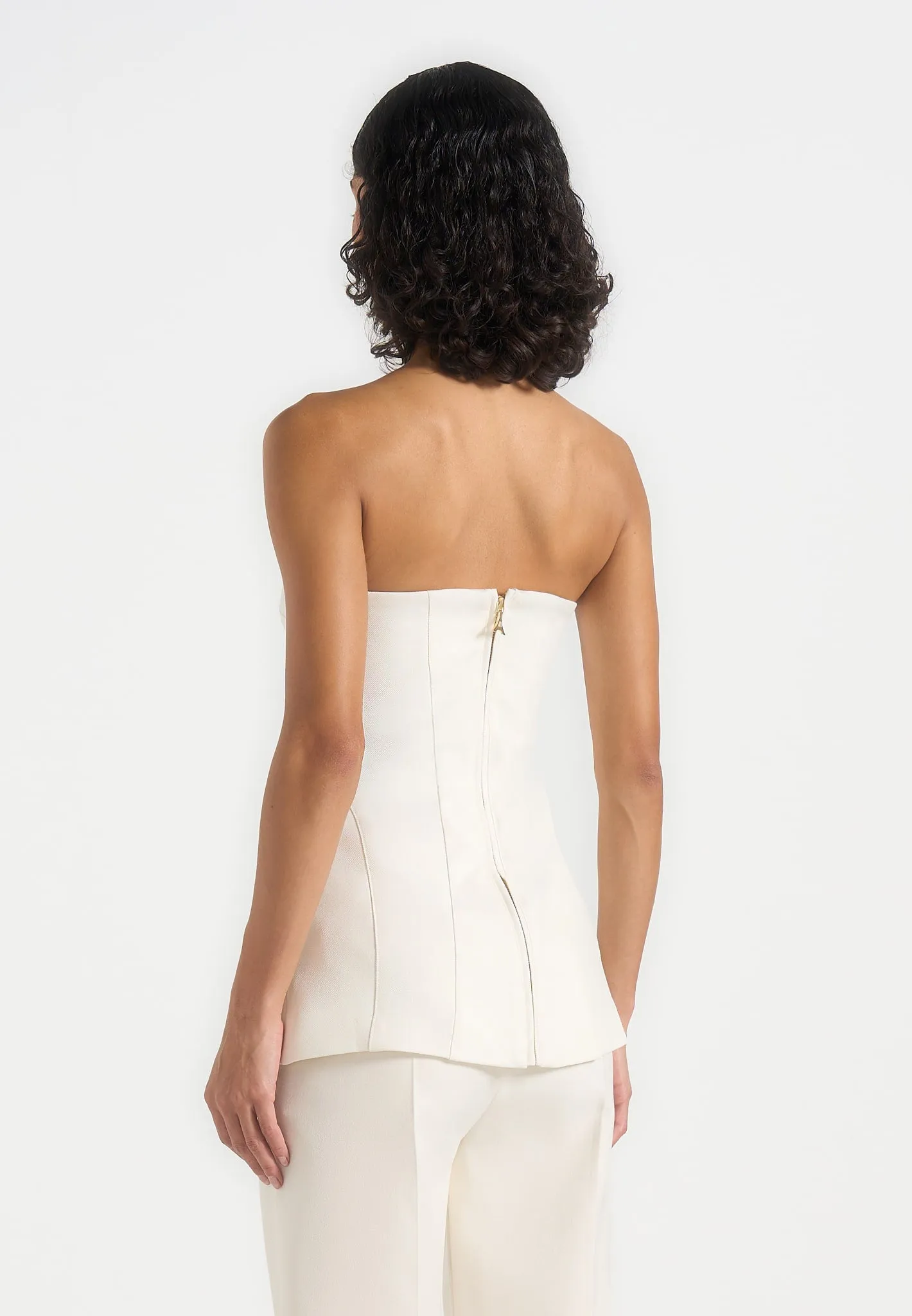 Viviane - Clasp Detail Bandeau Top - Off White sold by Maniere De Voir product image thumbnail 4