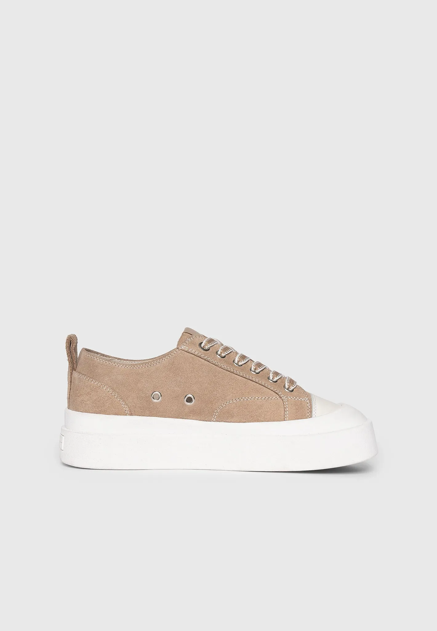 Vienna - Suede Contrast Stitch Sneaker - Beige sold by Maniere De Voir product image thumbnail 3