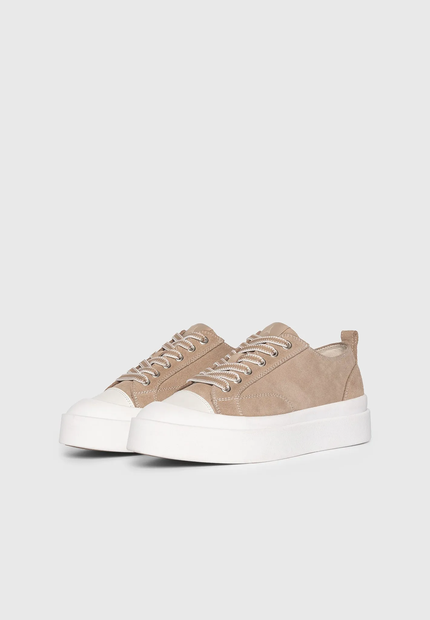Vienna - Suede Contrast Stitch Sneaker - Beige sold by Maniere De Voir product image thumbnail 5