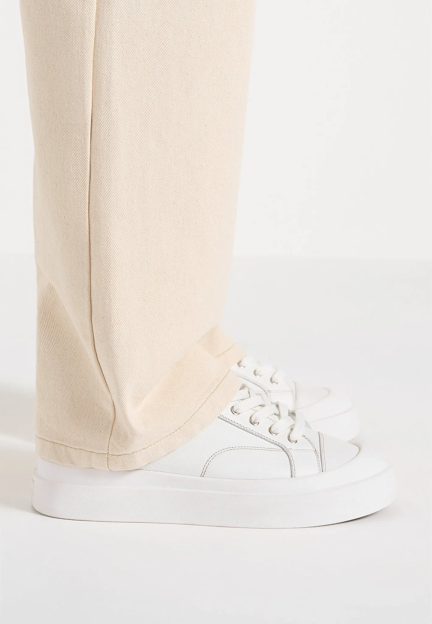 Men's Vienna - Leather Contrast Stitch Sneakers - White sold by Maniere De Voir product image thumbnail 4