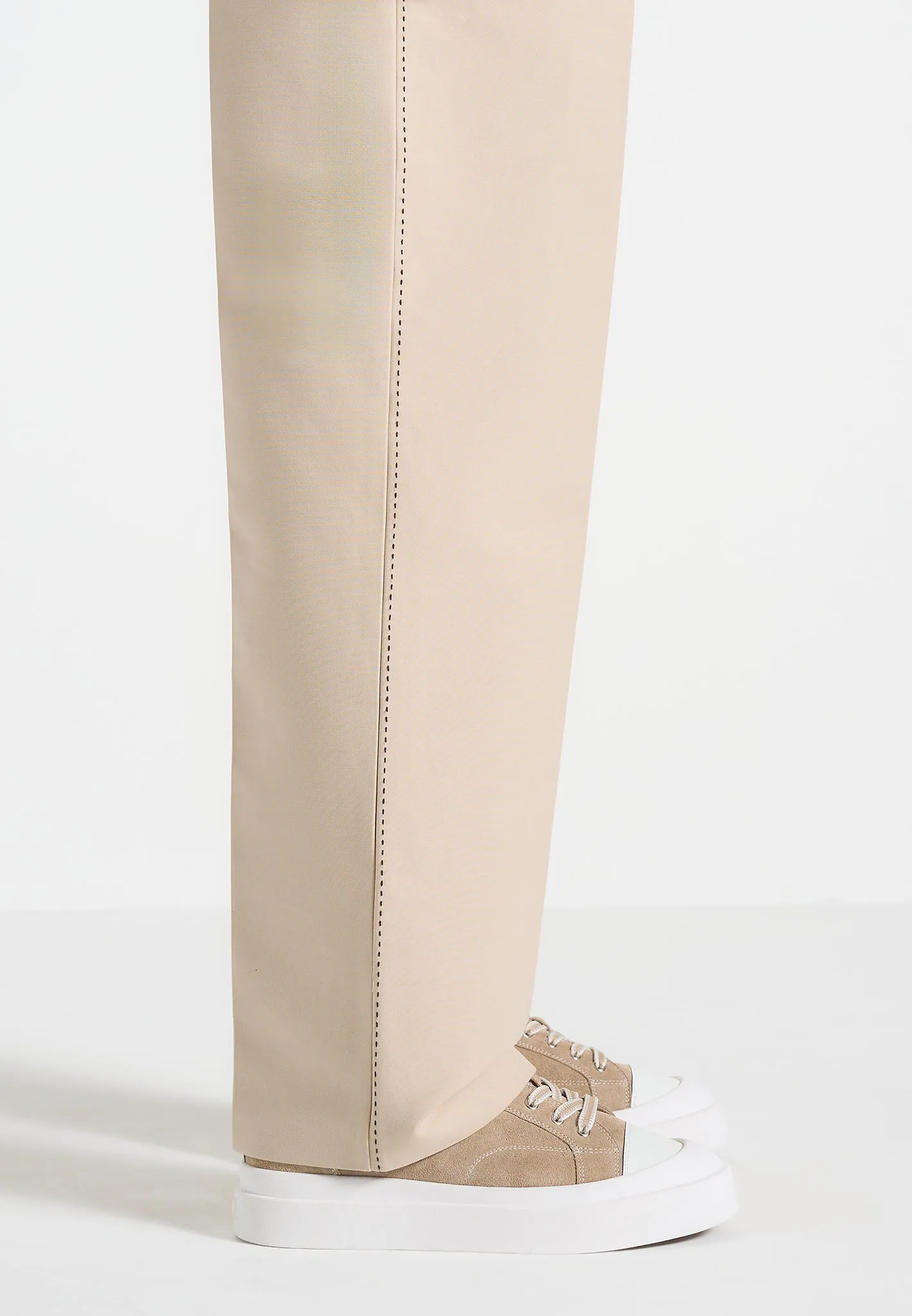 Men's Vienna - Suede Contrast Stitch Sneaker - Beige sold by Maniere De Voir product image thumbnail 3