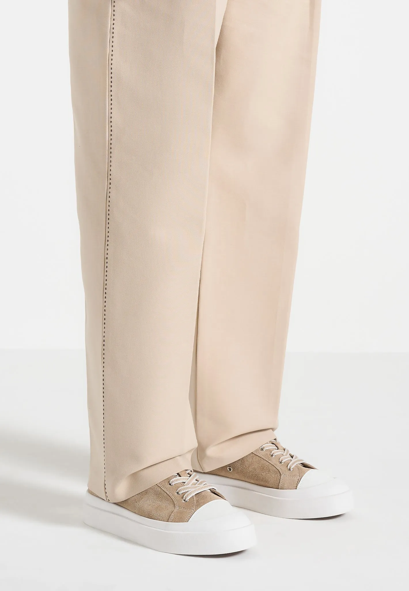 Men's Vienna - Suede Contrast Stitch Sneaker - Beige sold by Maniere De Voir product image thumbnail 2