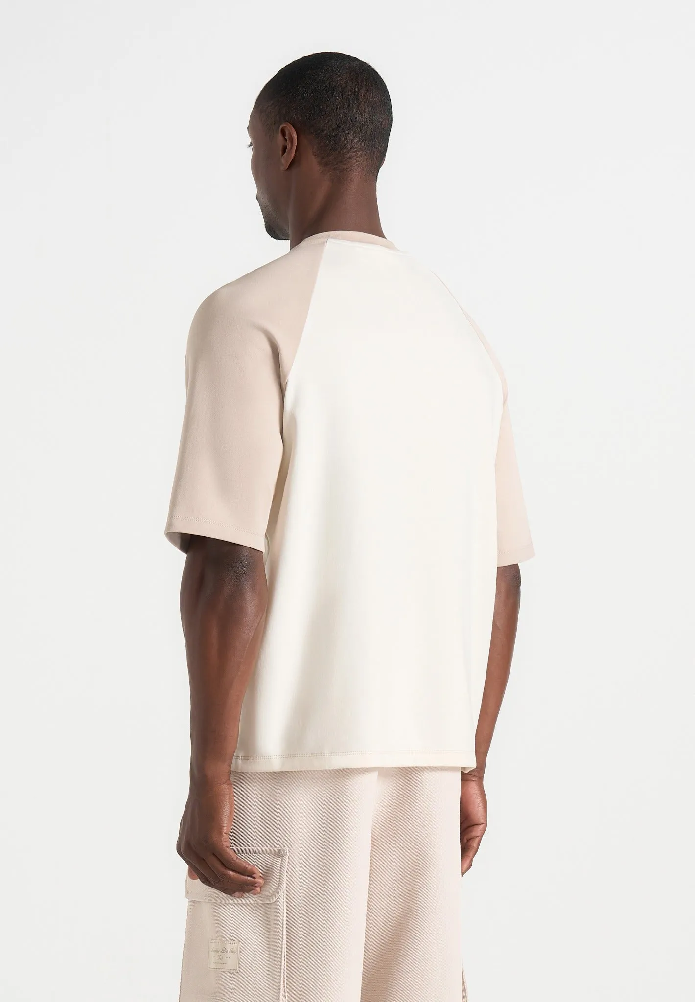 Unisex Signature Raglan Cotton T-Shirt - Cream/Beige sold by Maniere De Voir product image thumbnail 4