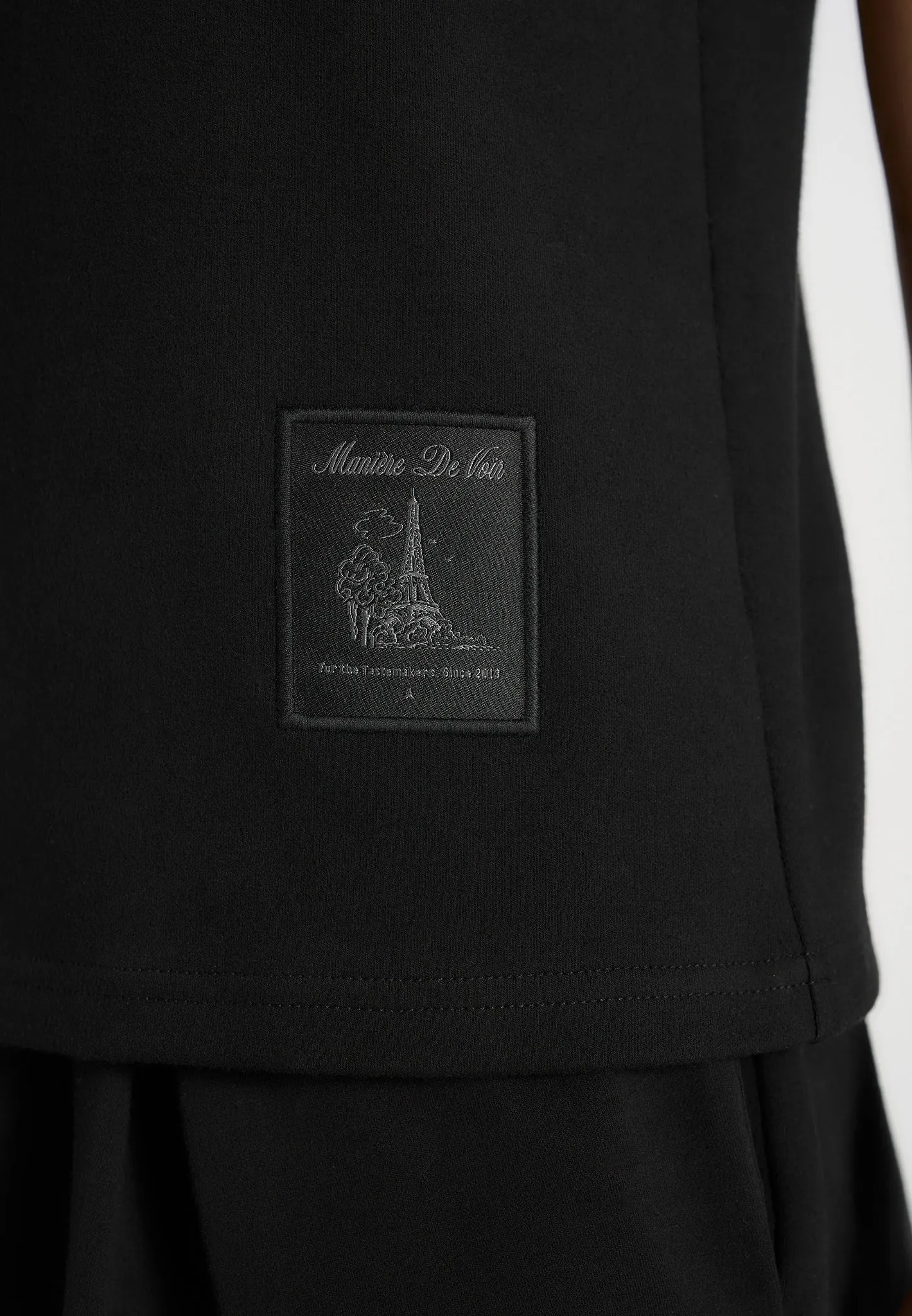 TS002 - Short Sleeve Cotton T-Shirt - Black sold by Maniere De Voir product image thumbnail 4