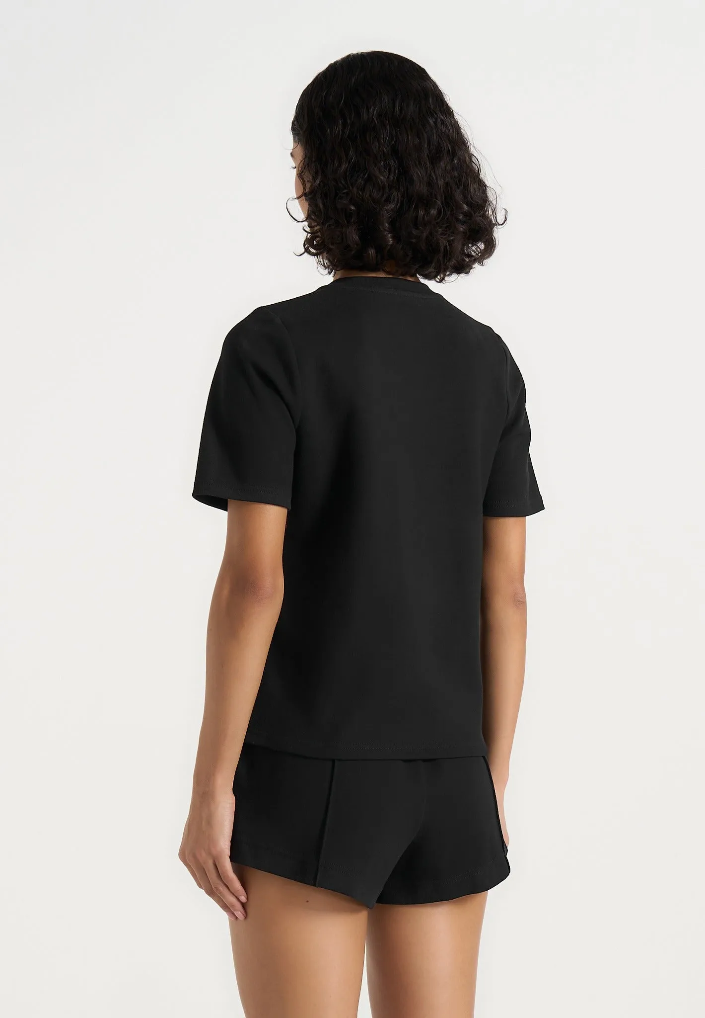 TS002 - Short Sleeve Cotton T-Shirt - Black sold by Maniere De Voir product image thumbnail 5