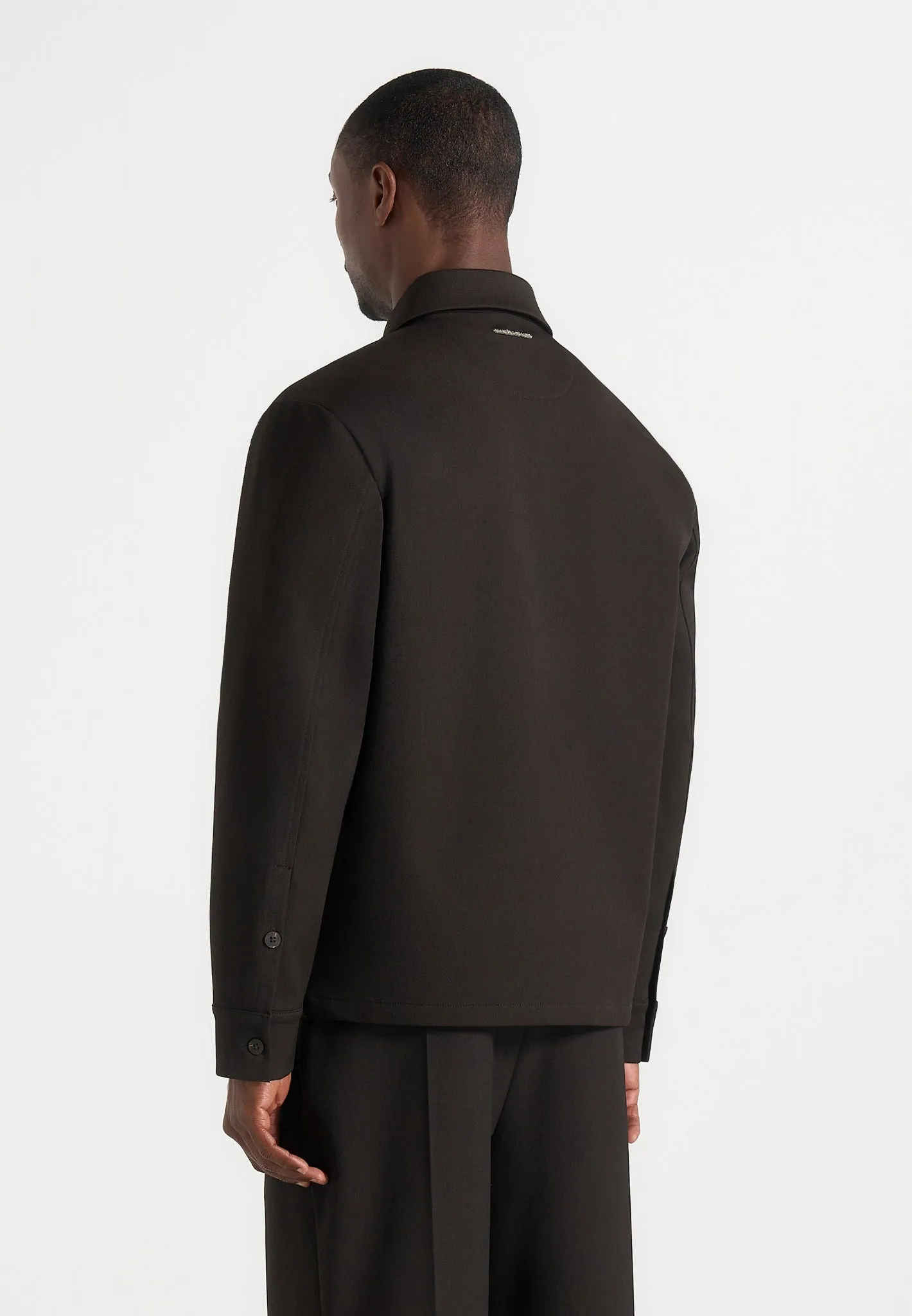 Valentin - Classic Tailored Long Sleeve Shirt - Dark Brown sold by Maniere De Voir product image thumbnail 4