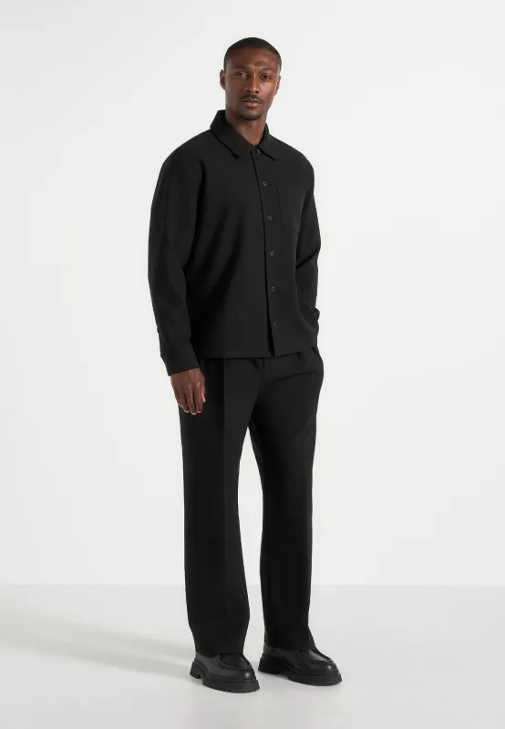 Valentin - Tailored Overshirt - Black made by Maniere De Voir