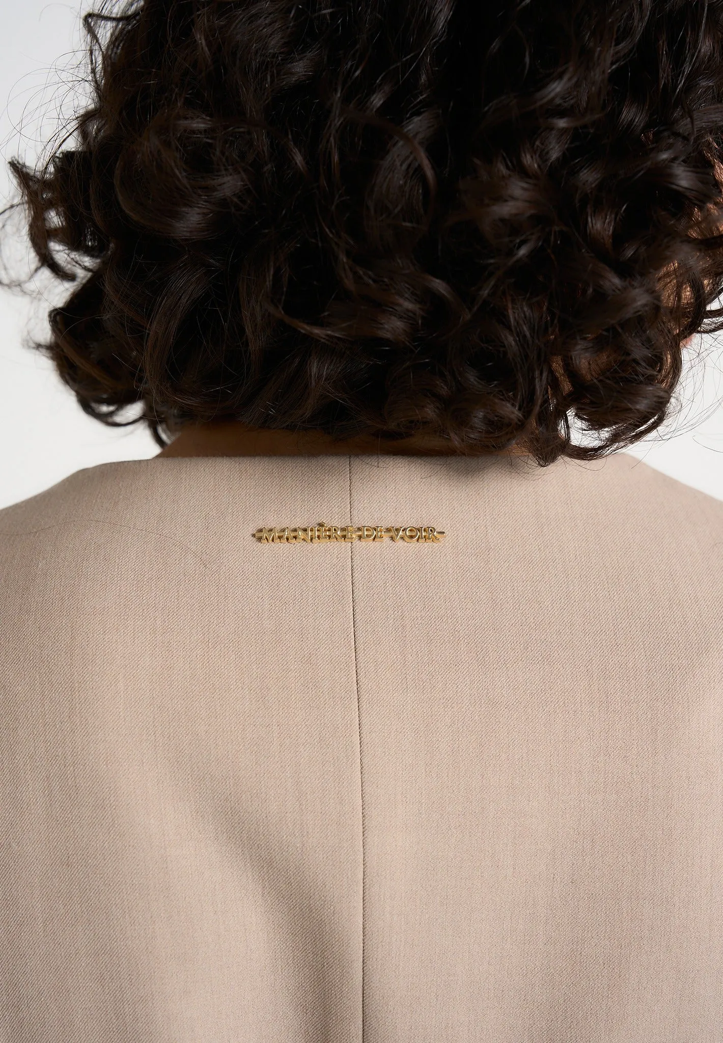 Sierra - Double Breasted Belted Blazer Dress - Beige sold by Maniere De Voir product image thumbnail 4