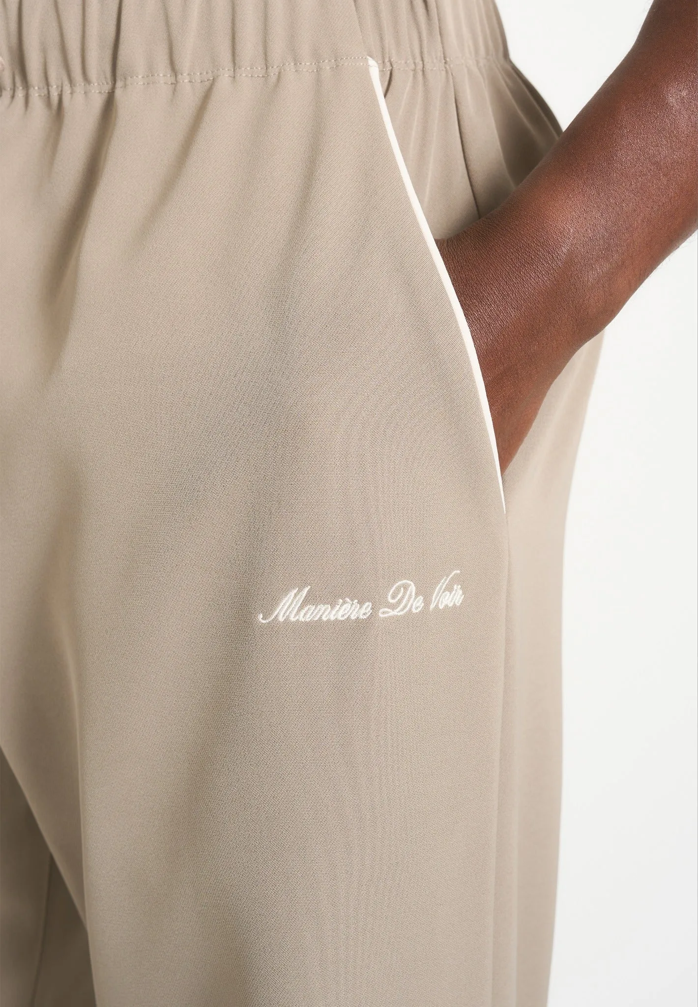 Signature Piped Track Pants - Taupe sold by Maniere De Voir product image thumbnail 2