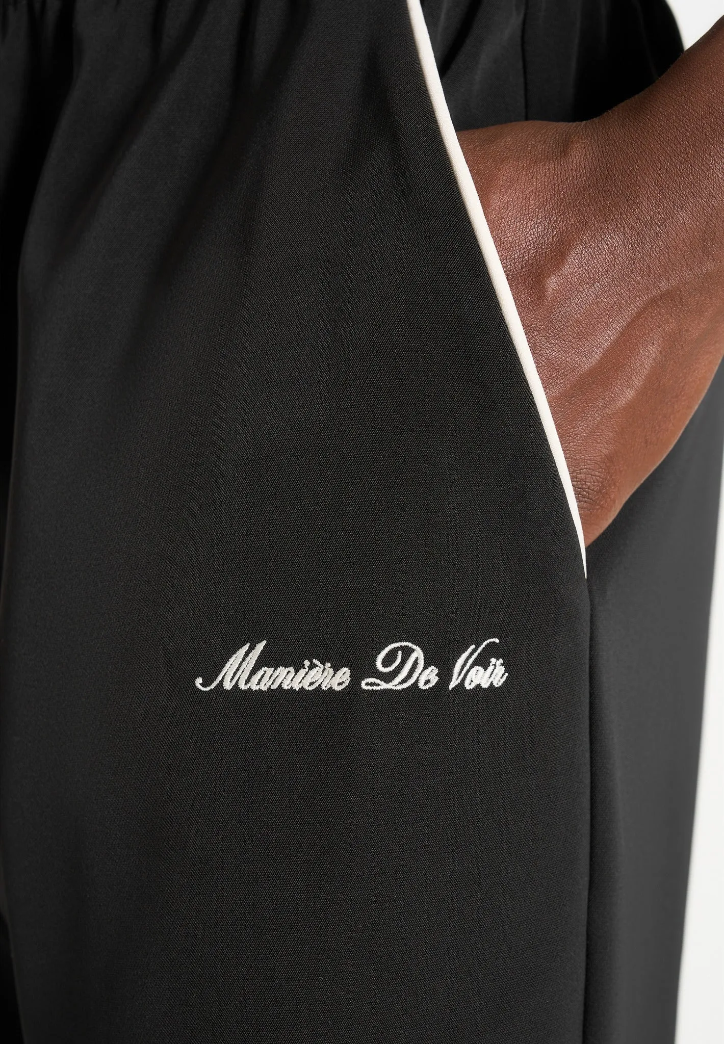 Signature Piped Track Pants - Black sold by Maniere De Voir product image thumbnail 3