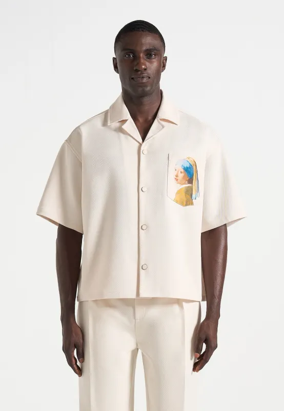 Stephane - "A Girl With A Pearl Earring" Boxy Shirt - Cream made by Maniere De Voir