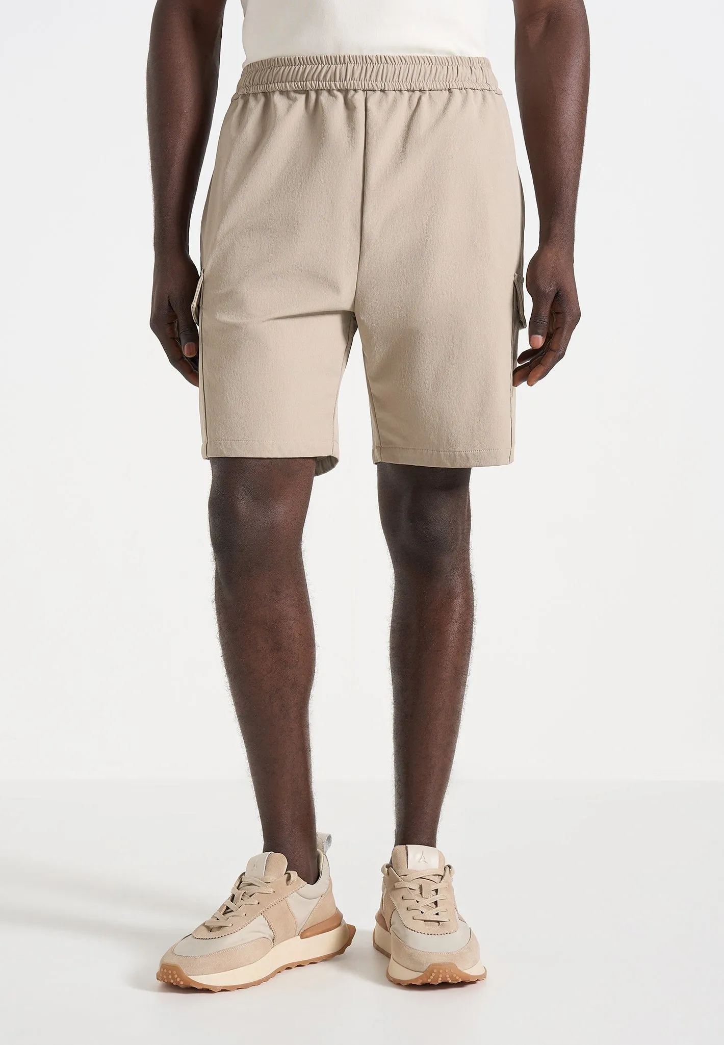 Dimitri - Technical Cargo Shorts - Beige sold by Maniere De Voir