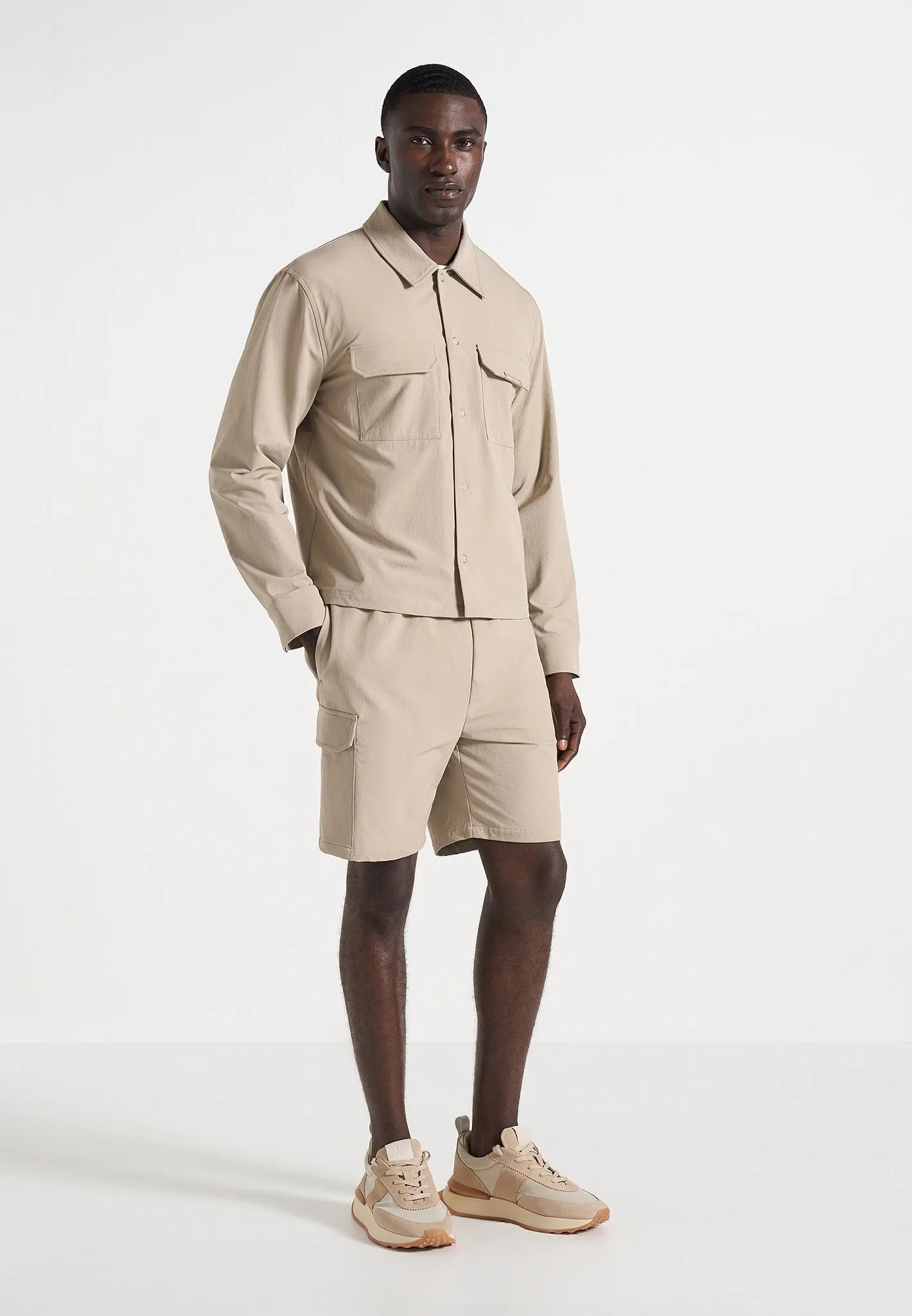Dimitri - Technical Cargo Shorts - Beige sold by Maniere De Voir product image thumbnail 2