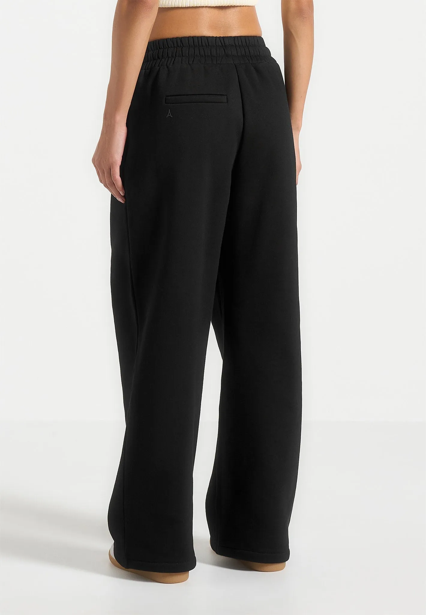 Fanny - Straight Leg Box Pleat Joggers - Black sold by Maniere De Voir product image thumbnail 4