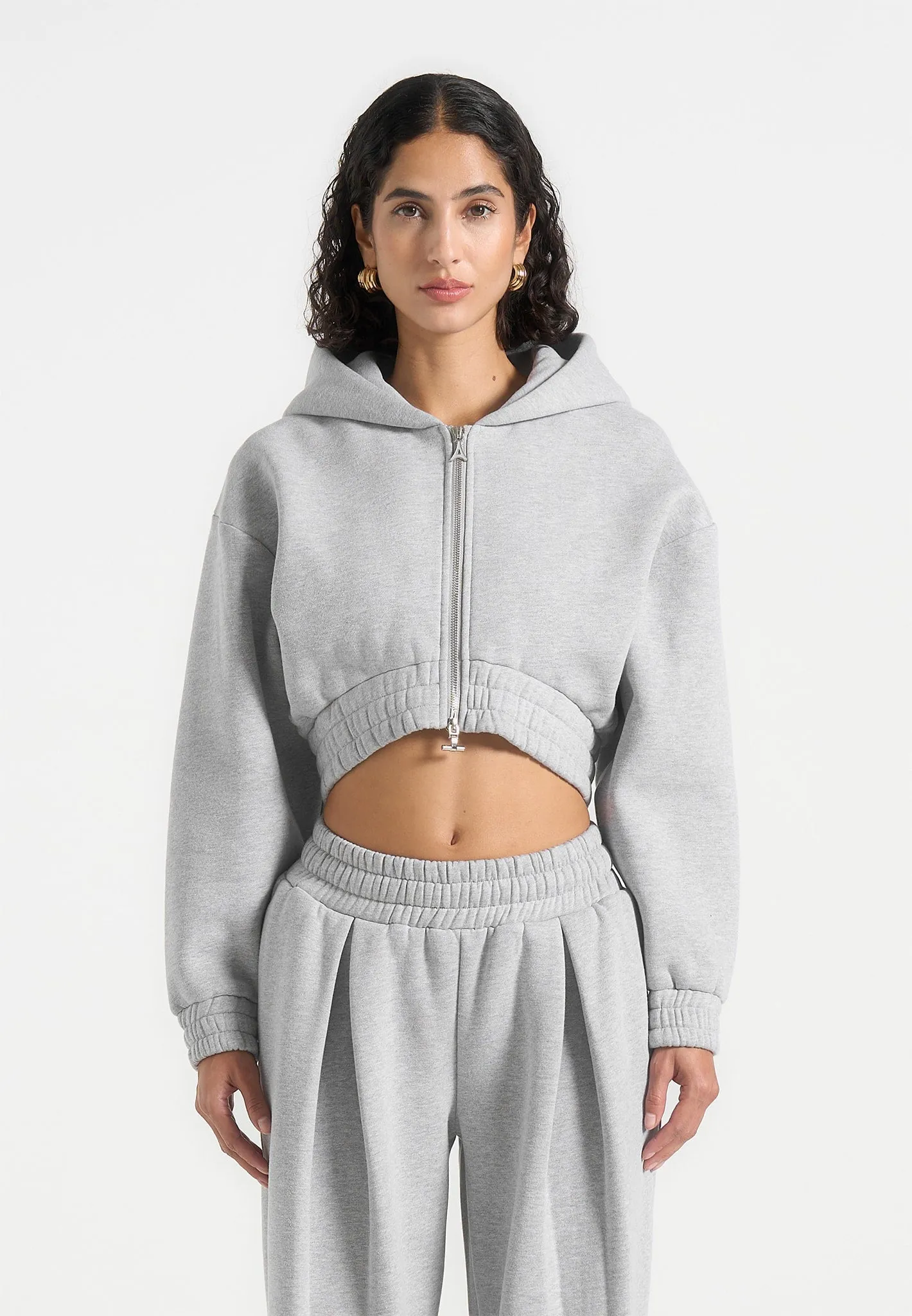 Josiane - Relaxed Zip Through Hoodie - Grey sold by Maniere De Voir product image thumbnail 4