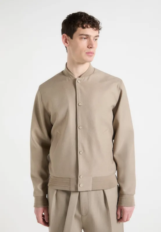 Savin - Tailored Bomber Jacket - Beige made by Maniere De Voir