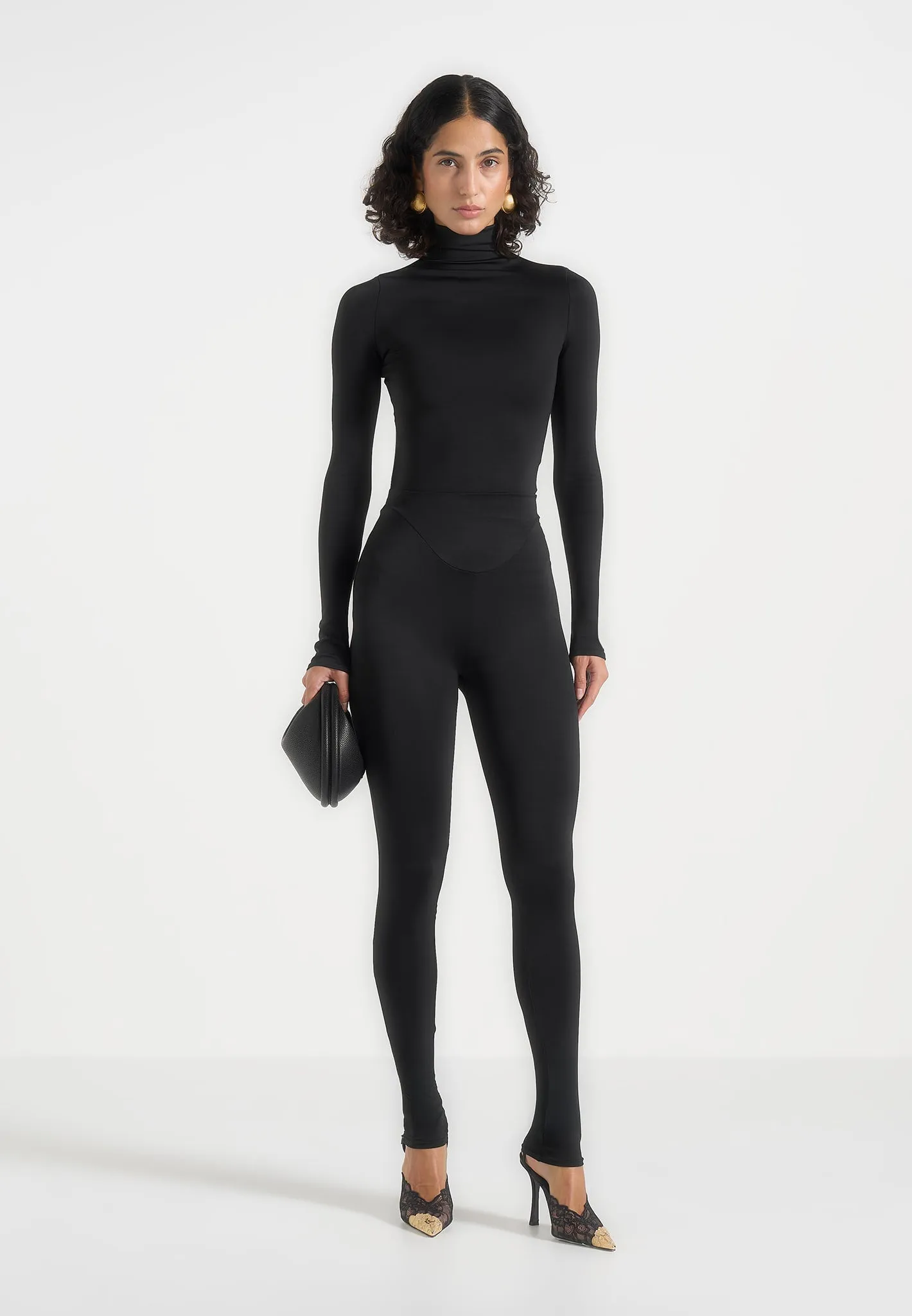 LS001 - High Waisted Leggings - Black sold by Maniere De Voir