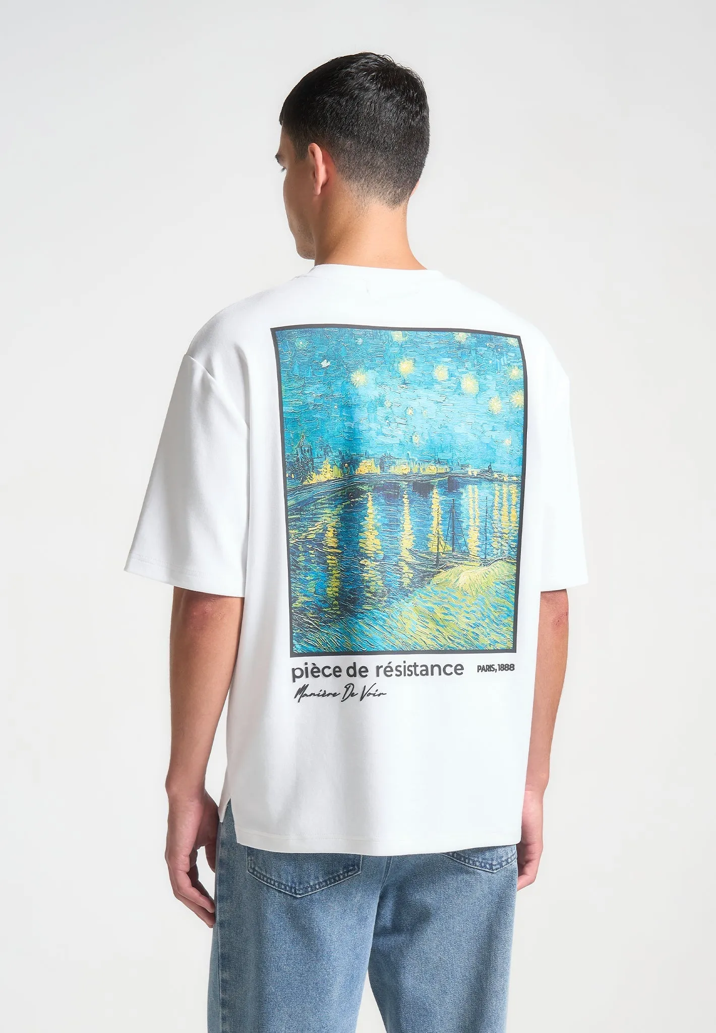 Piece De Resistance - Van Gogh Cotton T-Shirt - White sold by Maniere De Voir product image thumbnail 4