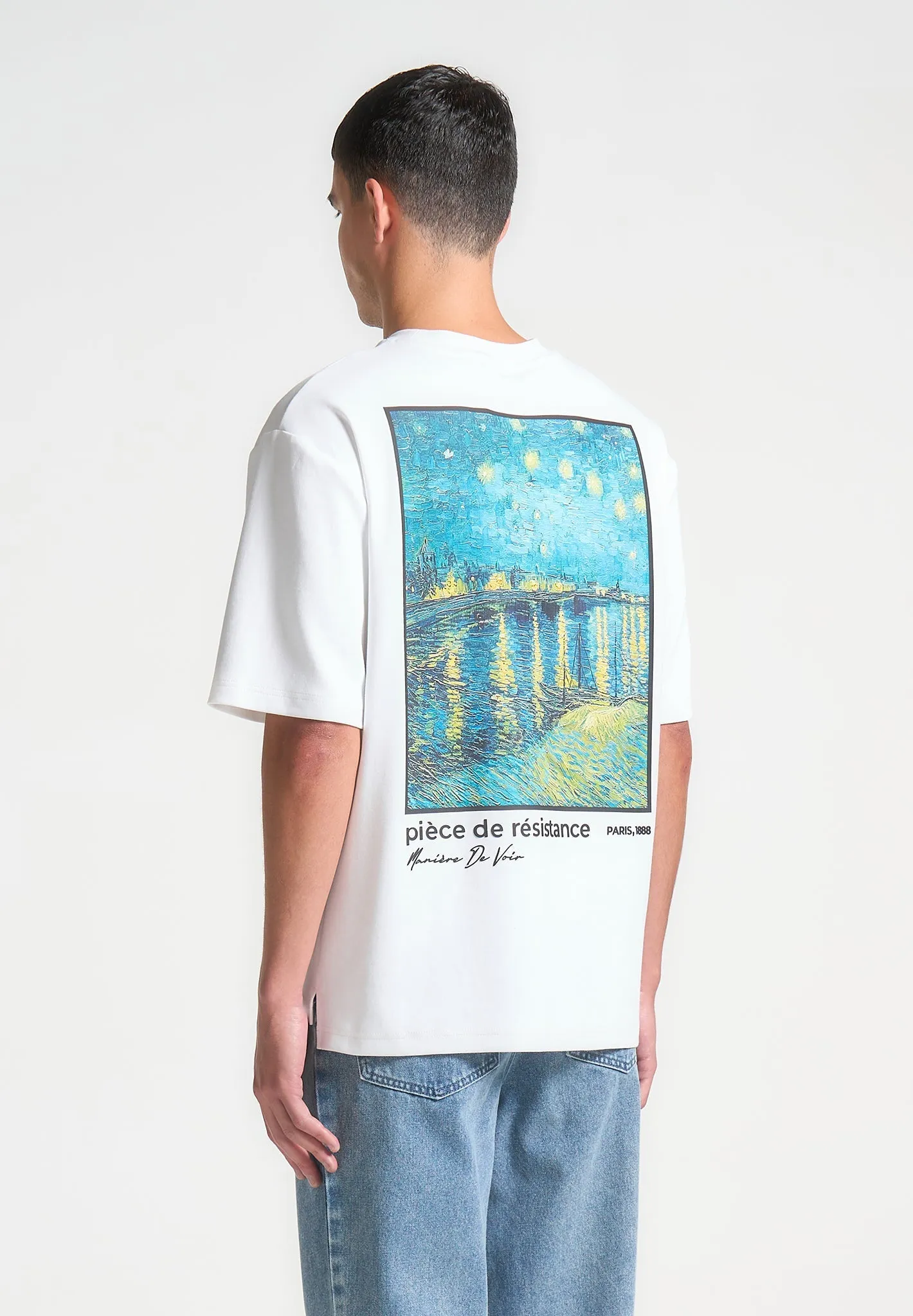 Piece De Resistance - Van Gogh Cotton T-Shirt - White sold by Maniere De Voir product image thumbnail 5