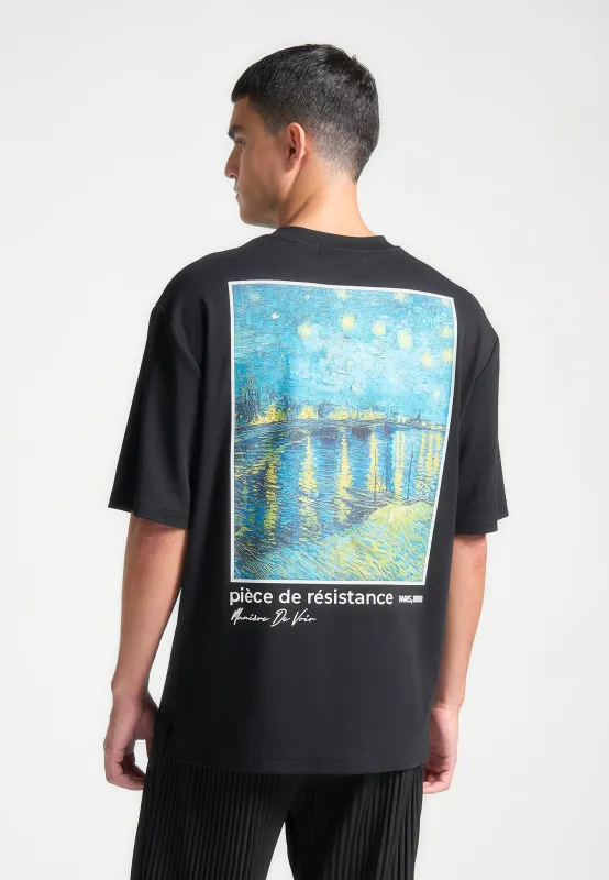 Piece De Resistance - Van Gogh T-Shirt - Black made by Maniere De Voir