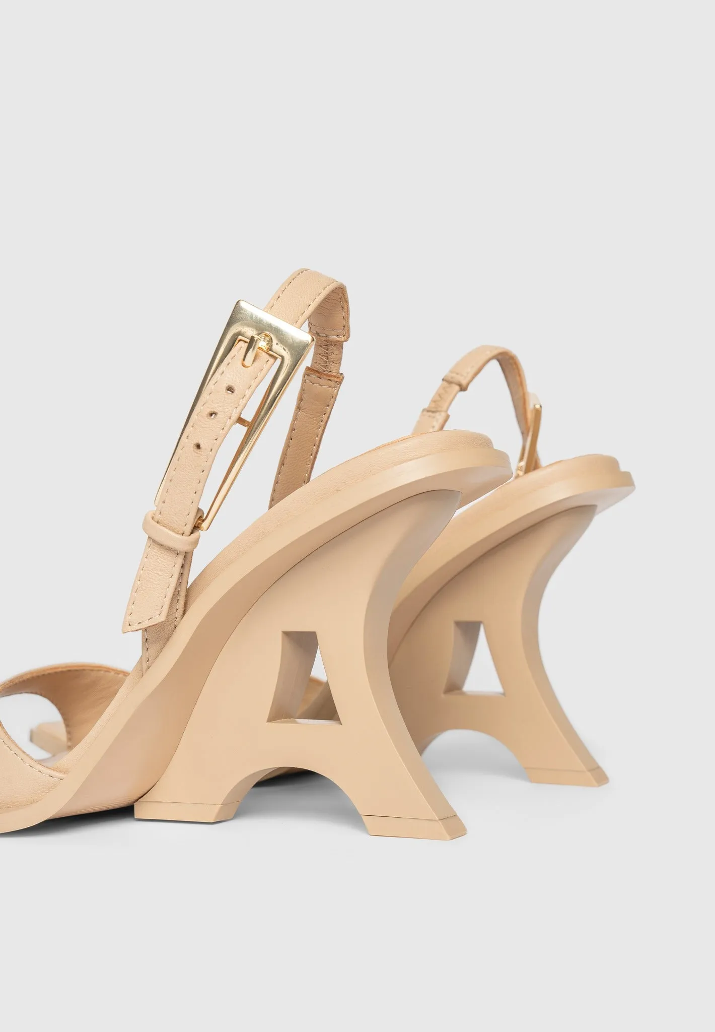 L'Eiffel - Open-Toe Slingback Heels - Nude sold by Maniere De Voir product image thumbnail 2
