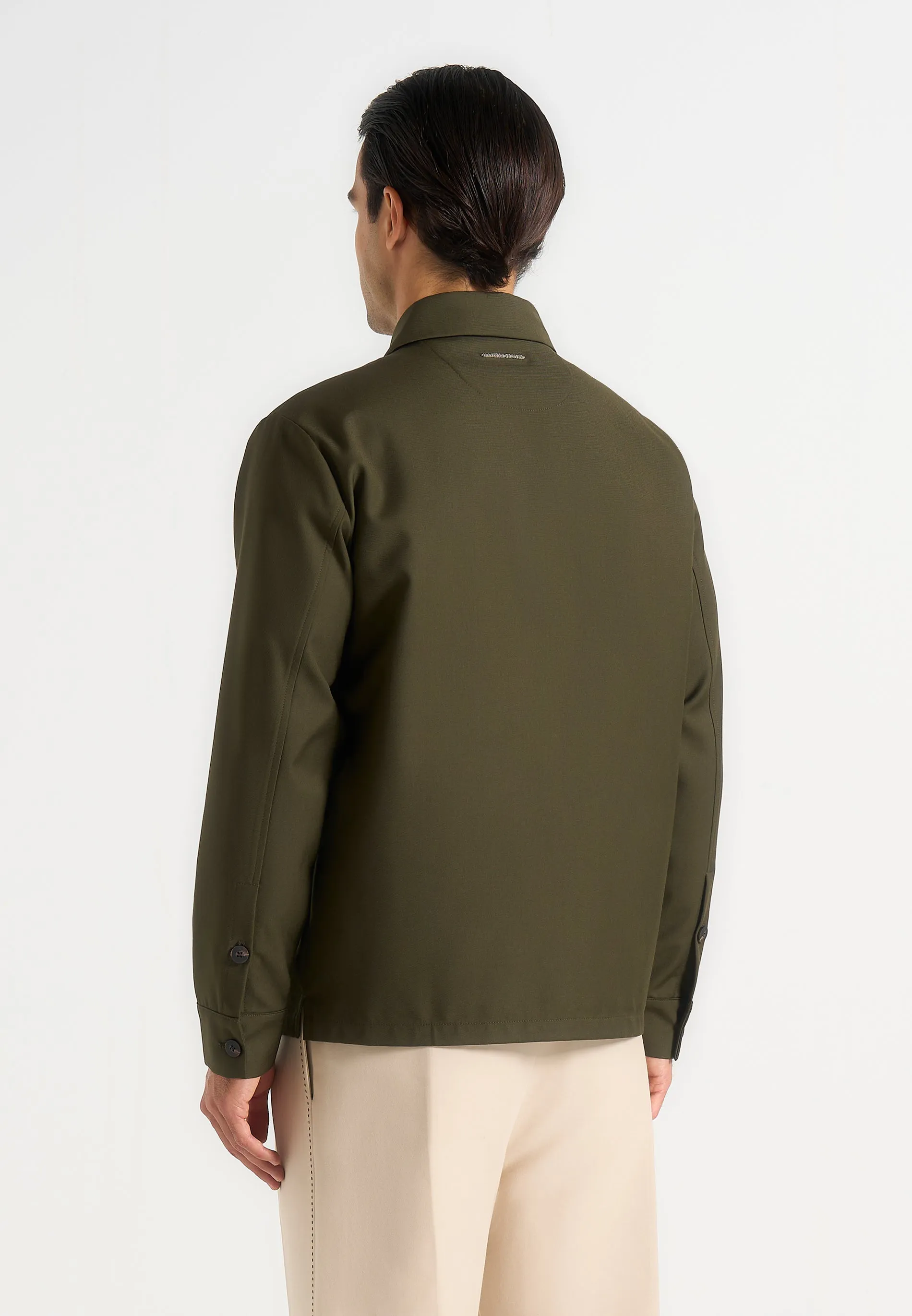 Valentin - Classic Tailored Long Sleeve Shirt - Olive sold by Maniere De Voir product image thumbnail 3