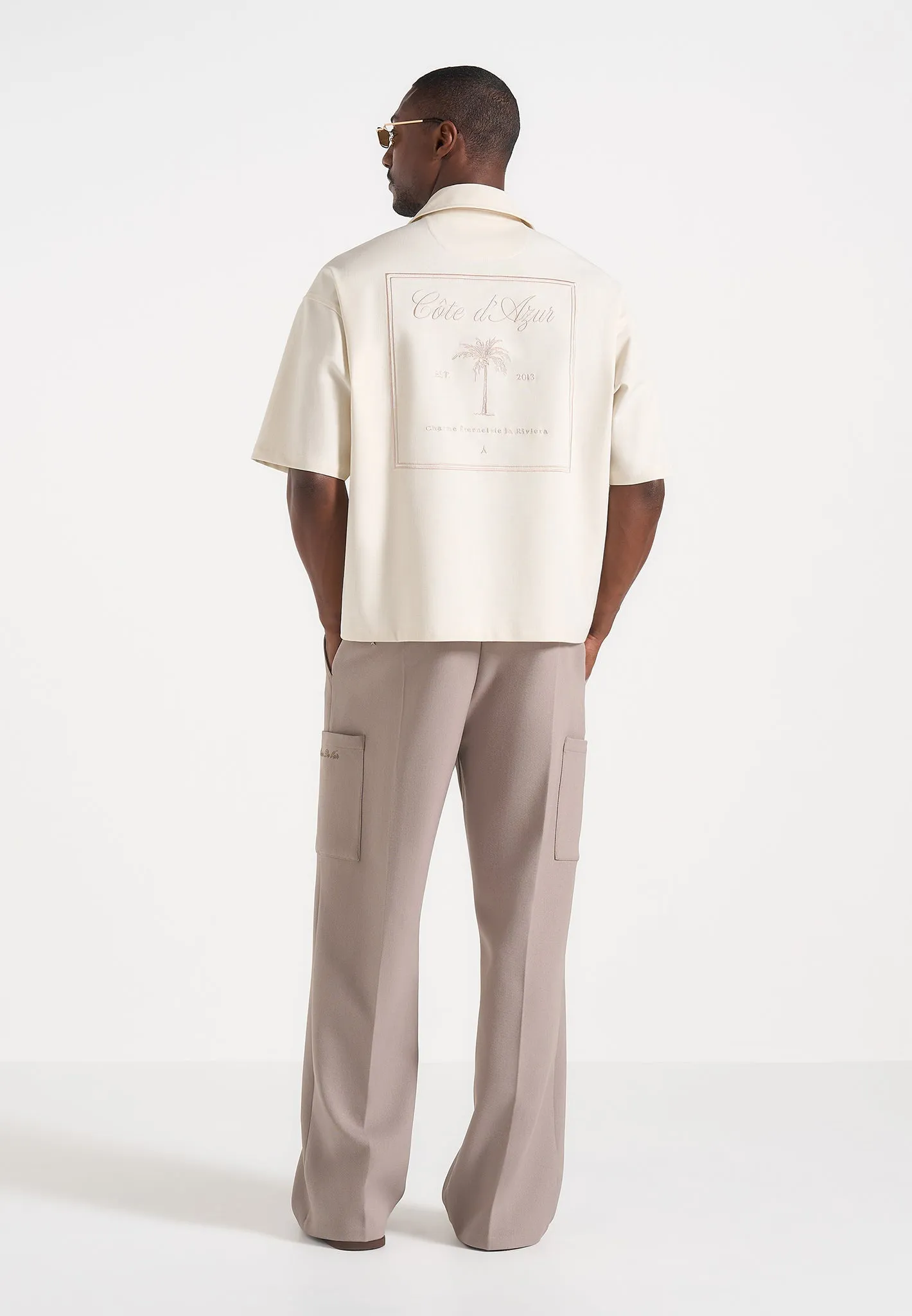 Alexis - Unisex Cote d'Azur Boxy Shirt - Cream sold by Maniere De Voir product image thumbnail 2