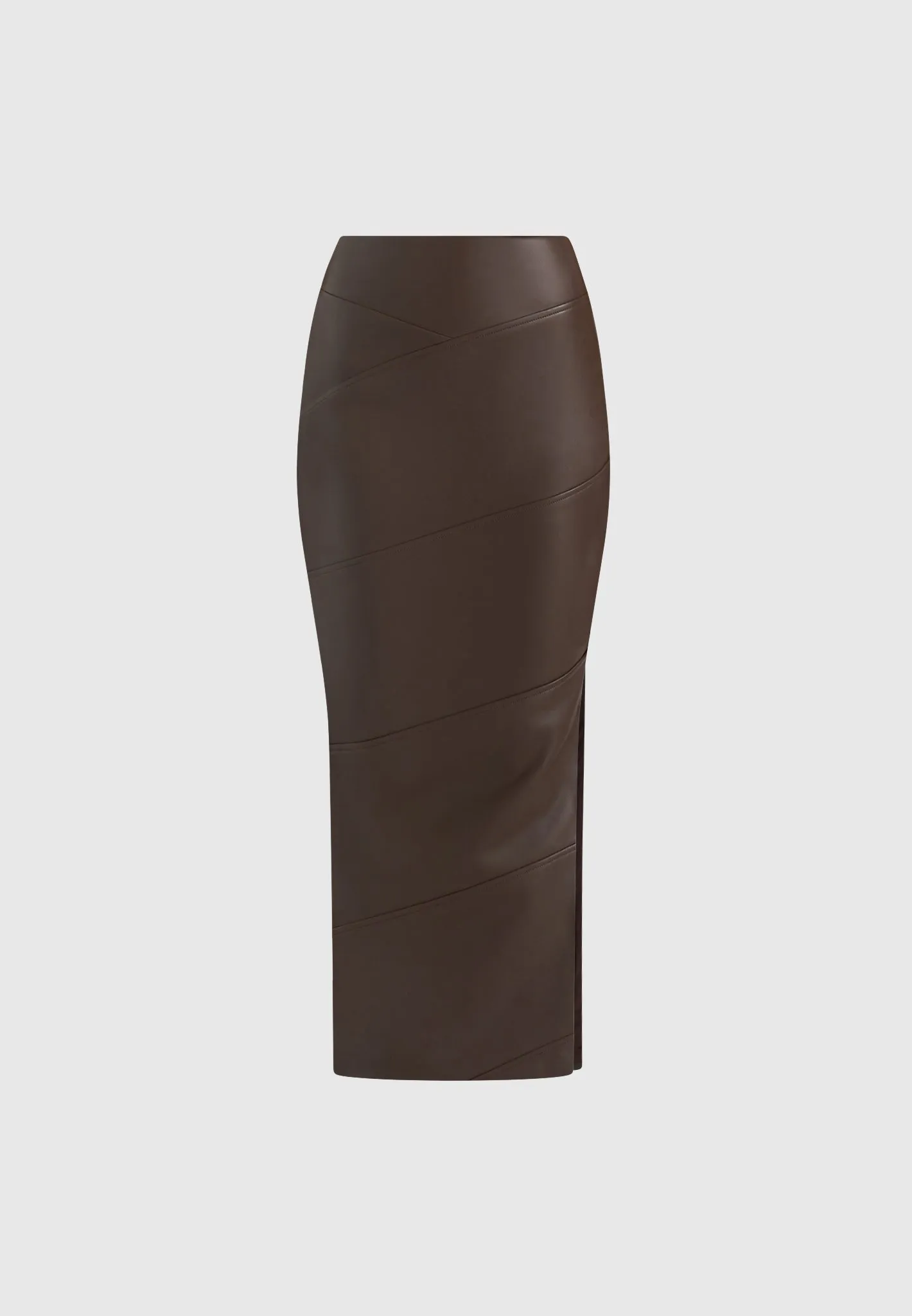 Daisy - Leather Midaxi Skirt - Brown sold by Maniere De Voir product image thumbnail 4