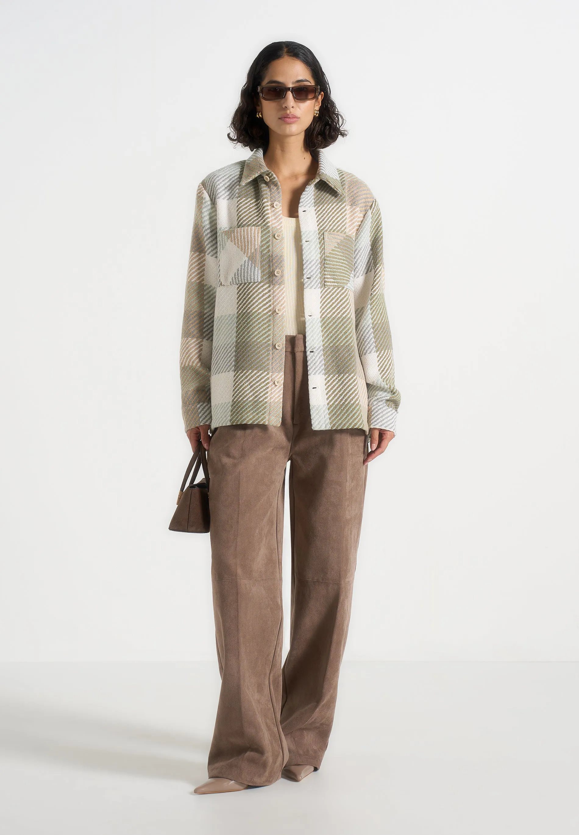 Rune - Unisex Check Overshirt - Sage sold by Maniere De Voir