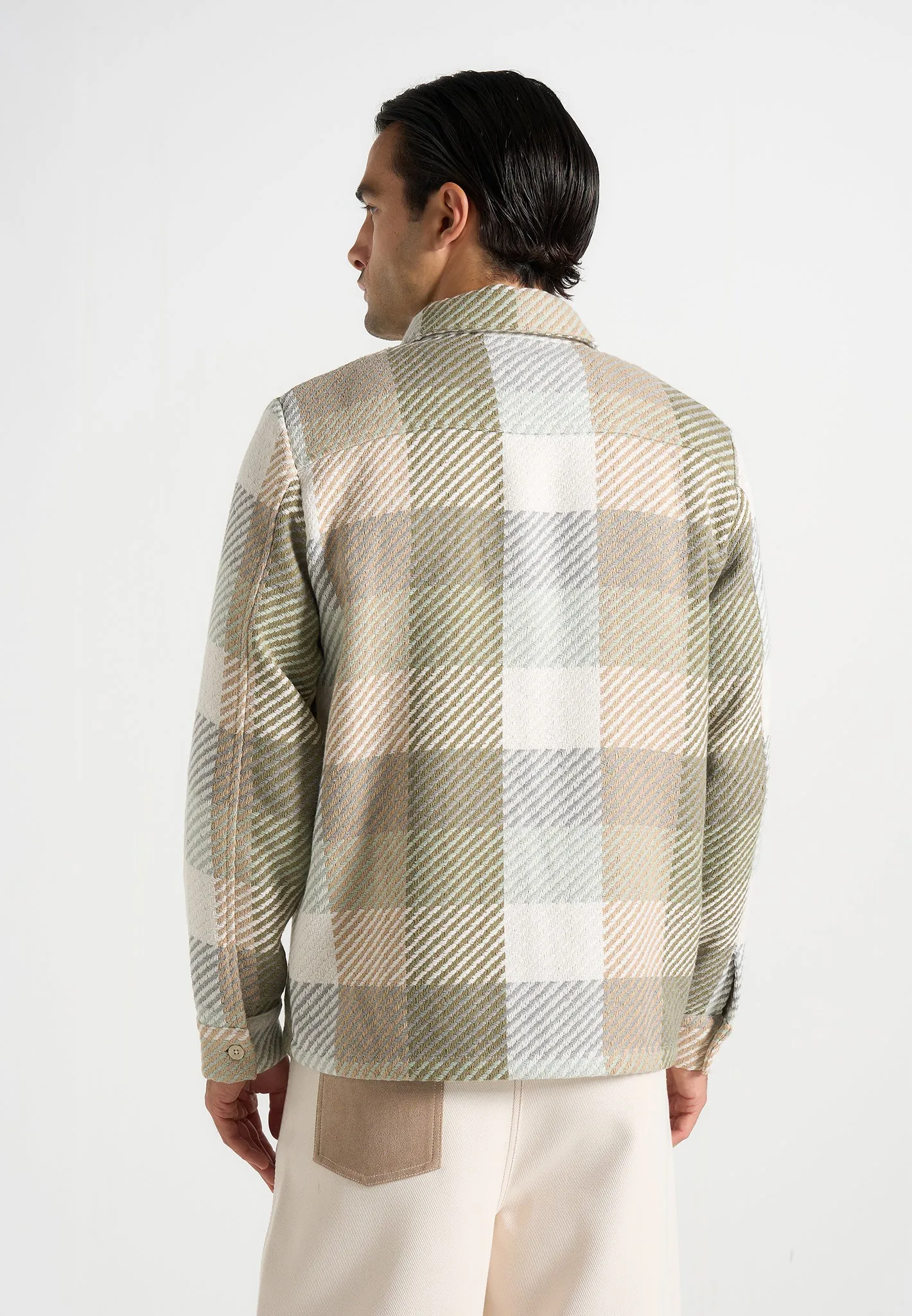 Rune - Unisex Check Overshirt - Sage sold by Maniere De Voir product image thumbnail 5