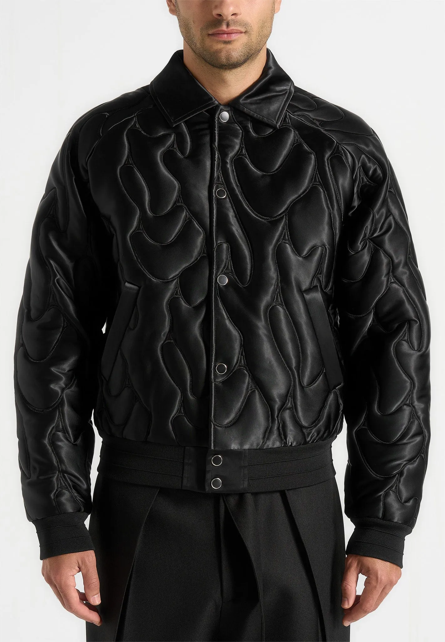 Ugo - Satin Embroidered Jacket - Black sold by Maniere De Voir product image thumbnail 3