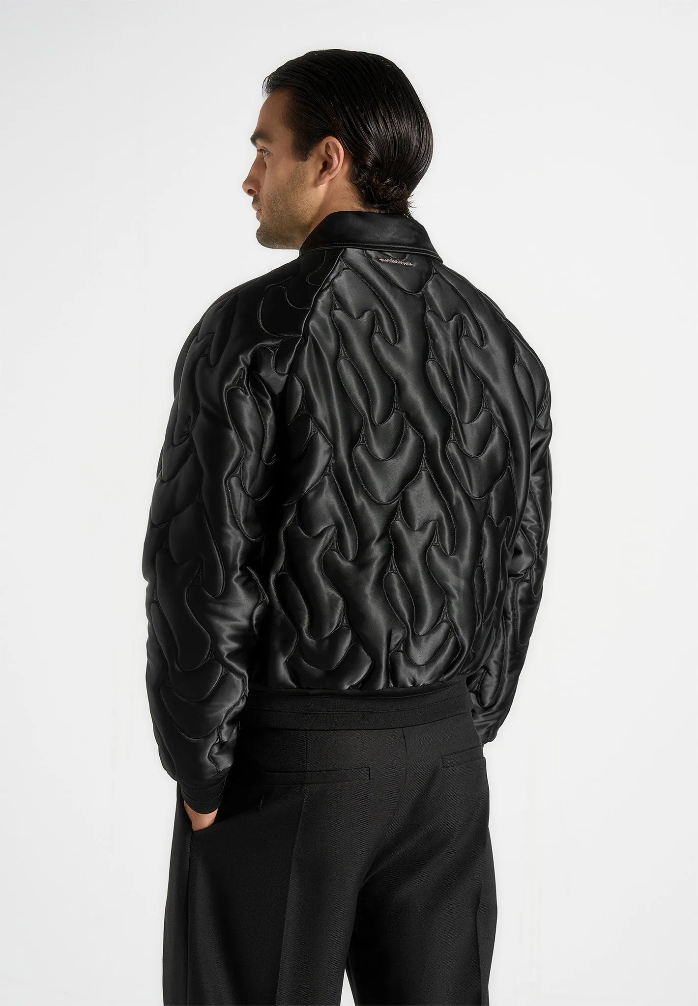Ugo - Satin Embroidered Jacket - Black sold by Maniere De Voir product image thumbnail 4