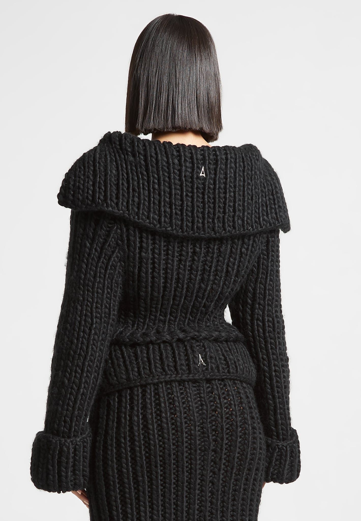 Chunky Knit Cardigan - Black sold by Maniere De Voir product image thumbnail 4
